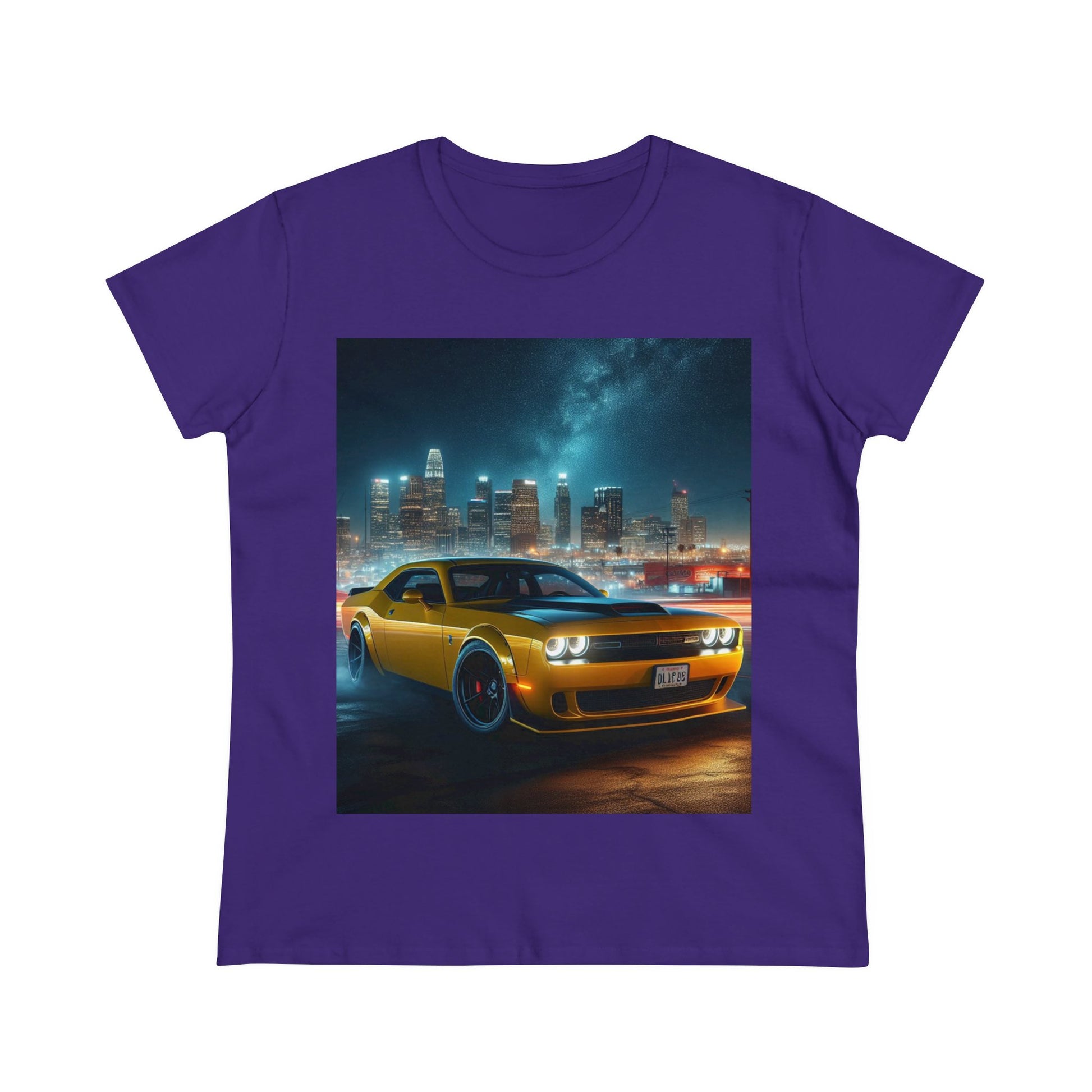 Yellow Challenger T-Shirt T-Shirt Printify Purple S