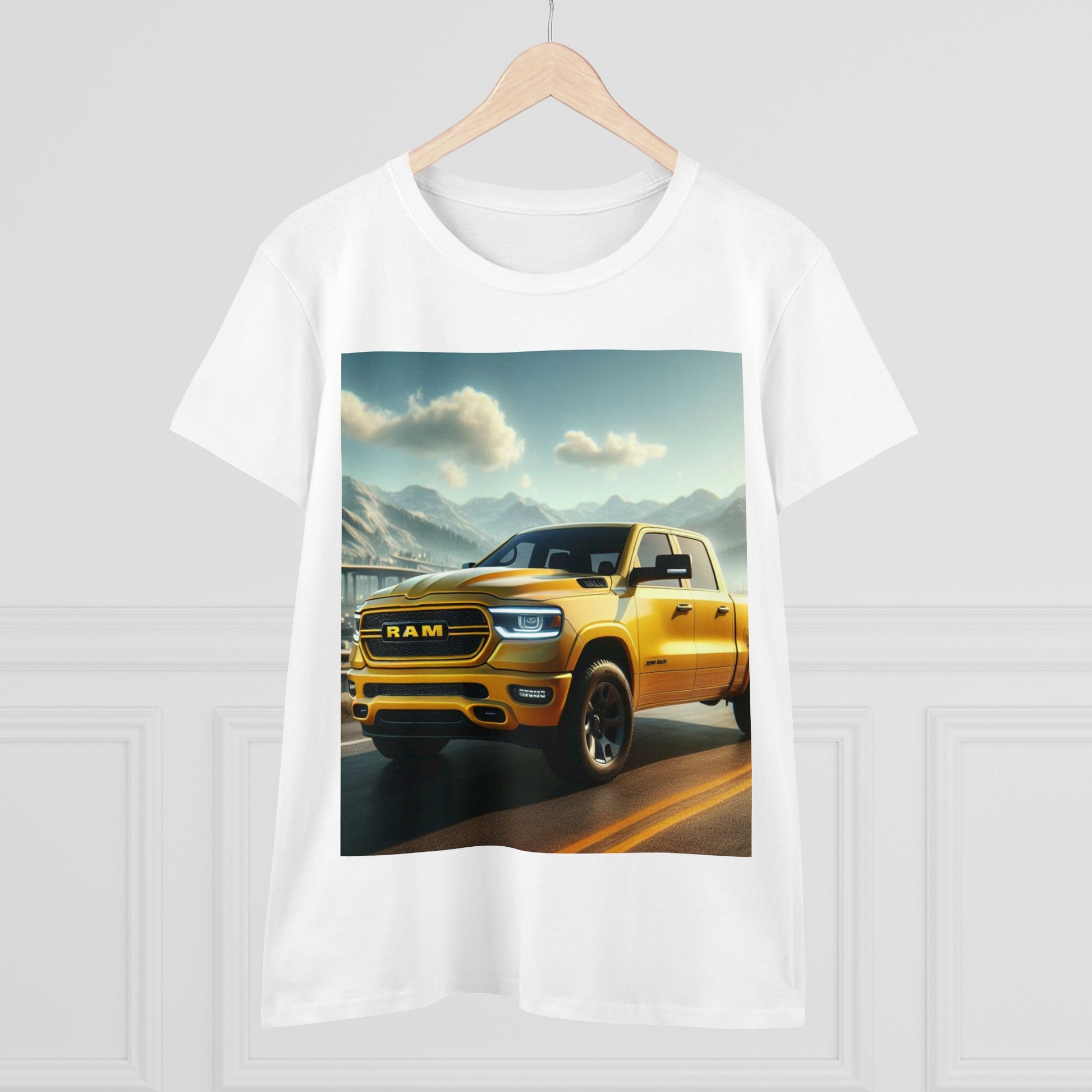 Yellow Dodge Ram T-Shirt T-Shirt Printify