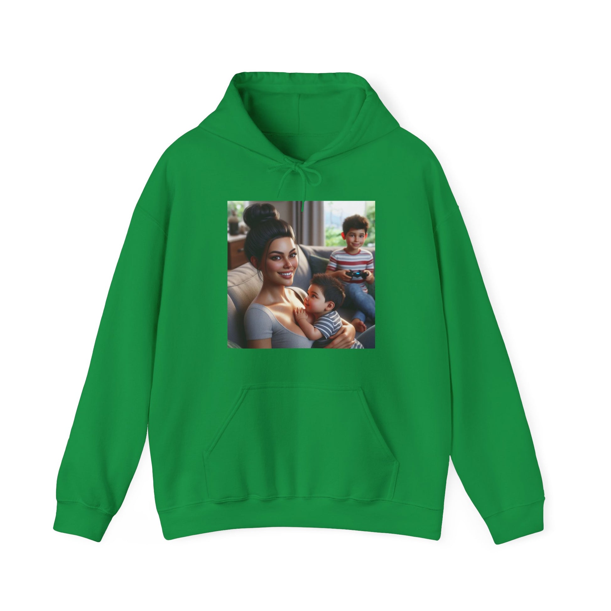 Family Time Hoodie Hoodie Printify Irish Green S