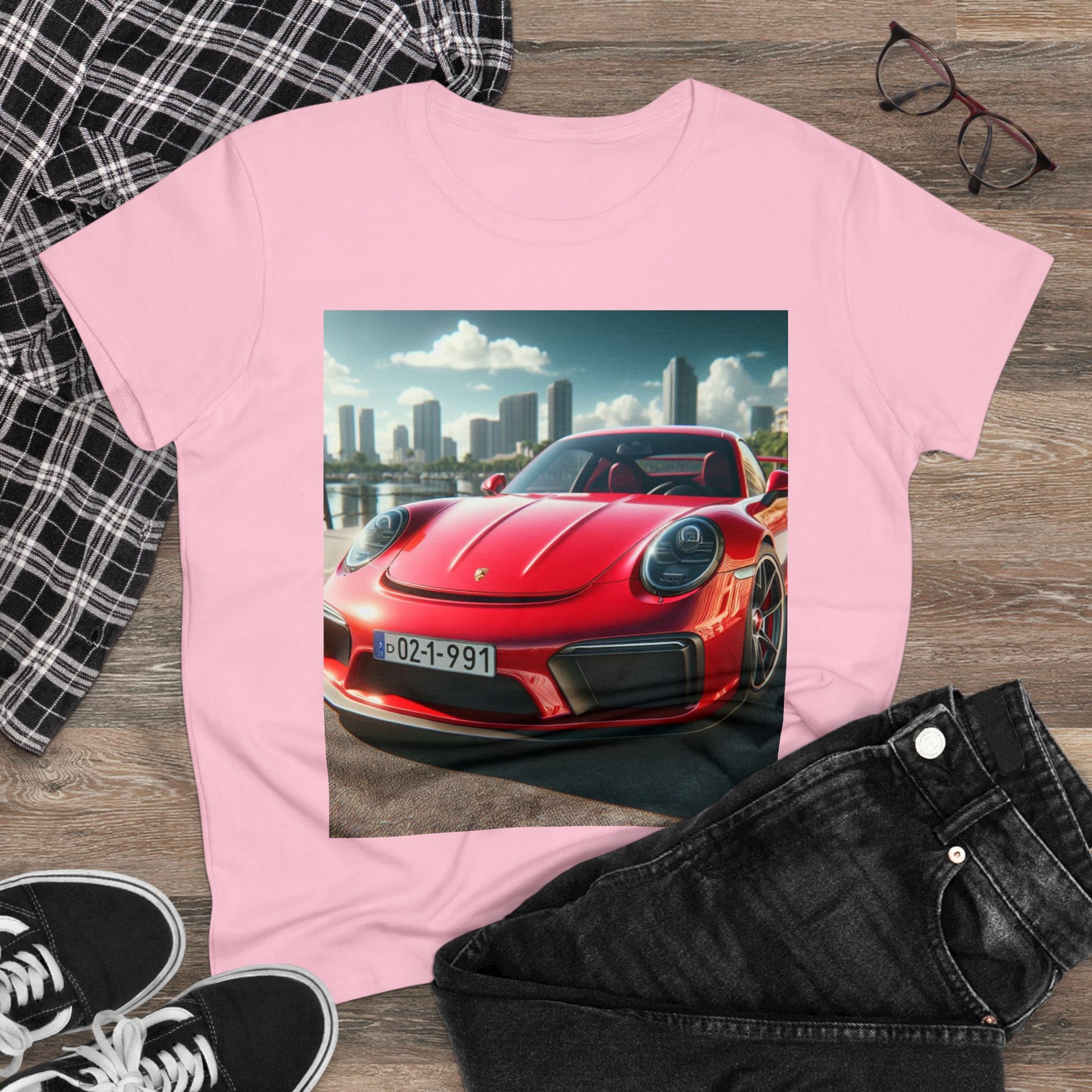 Red Porsche T-Shirt T-Shirt Printify