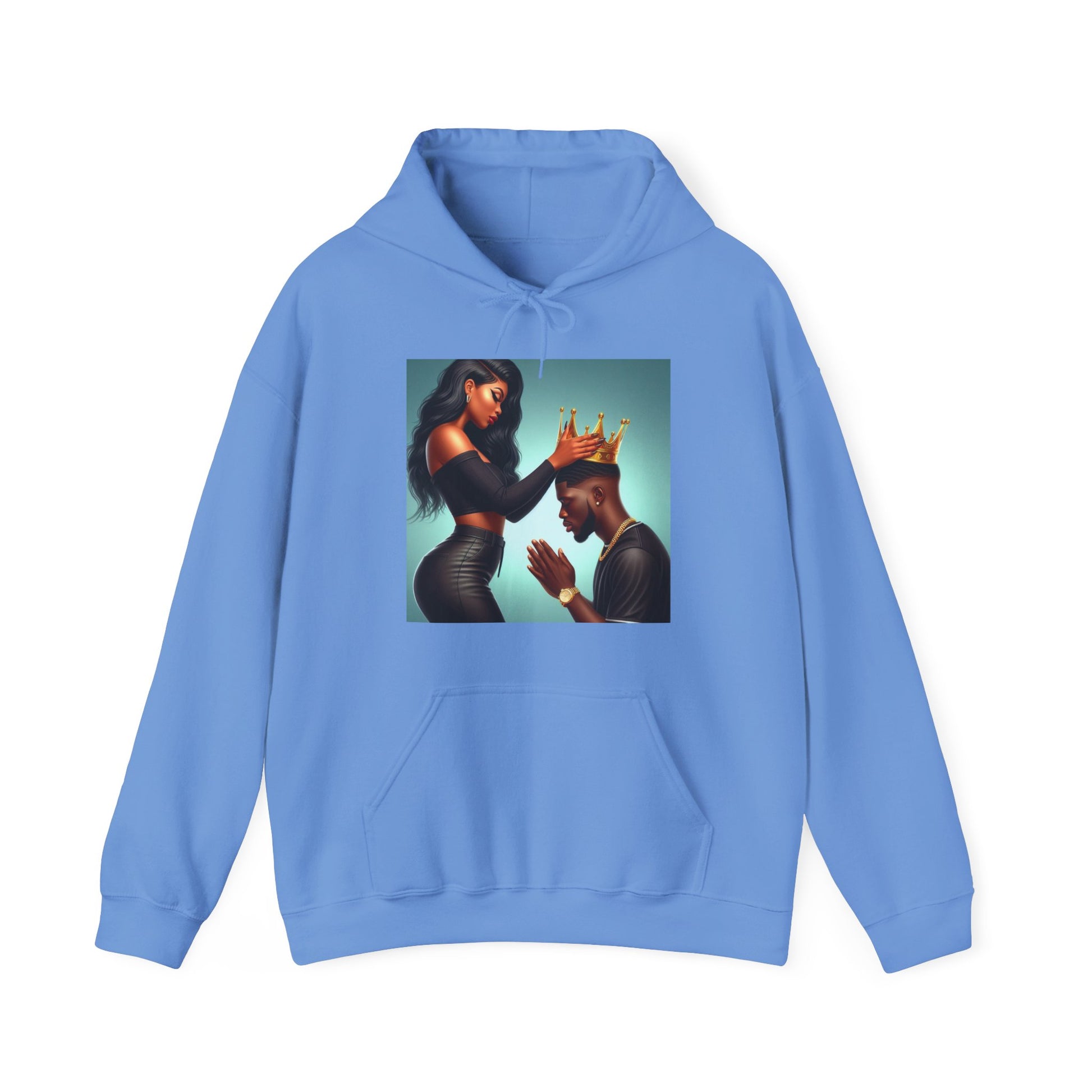 My King Hoodie Hoodie Printify Carolina Blue S