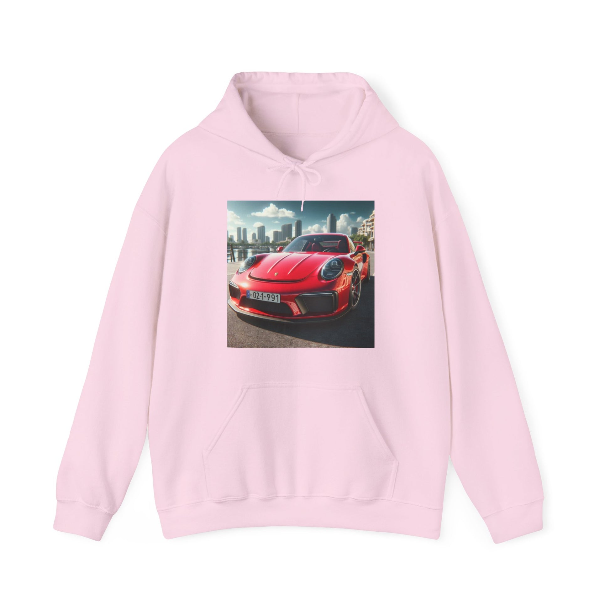 Red Porsche Hoodie Hoodie Printify Light Pink S
