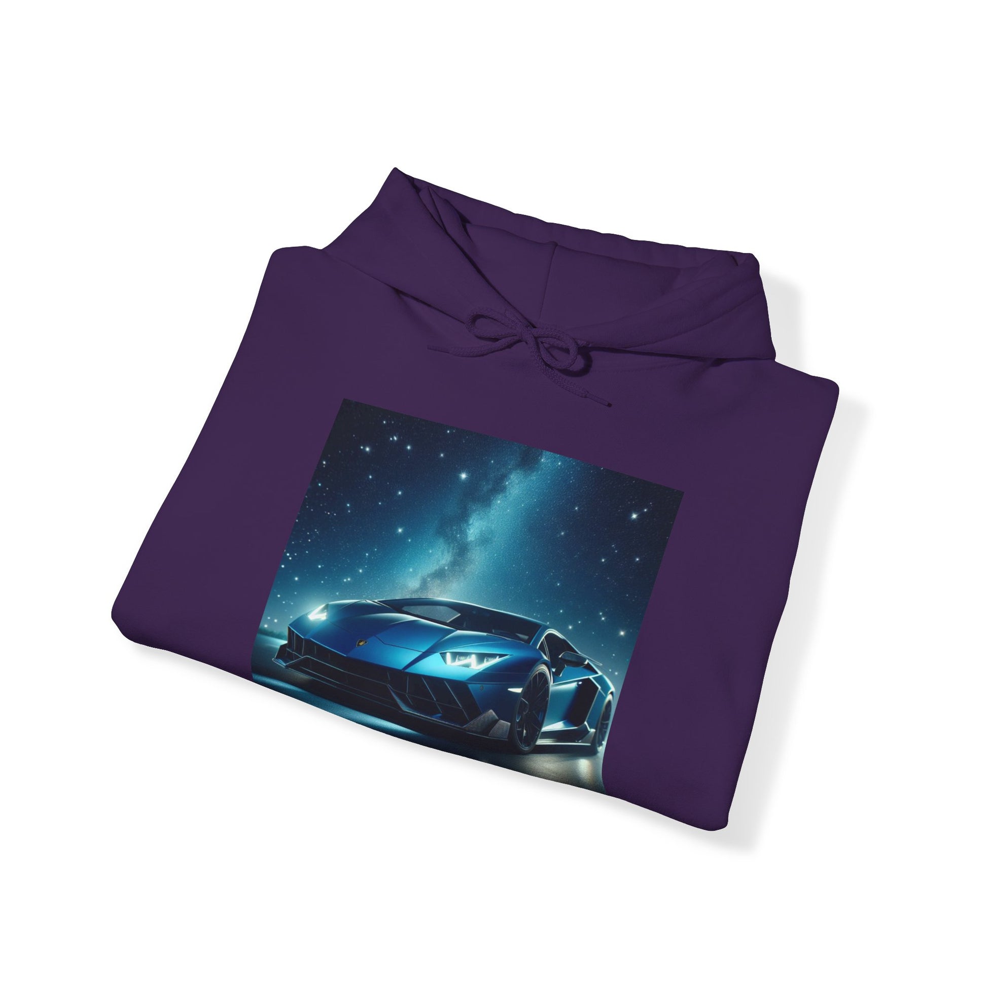 Blue Lamborghini Hoodie Hoodie Printify