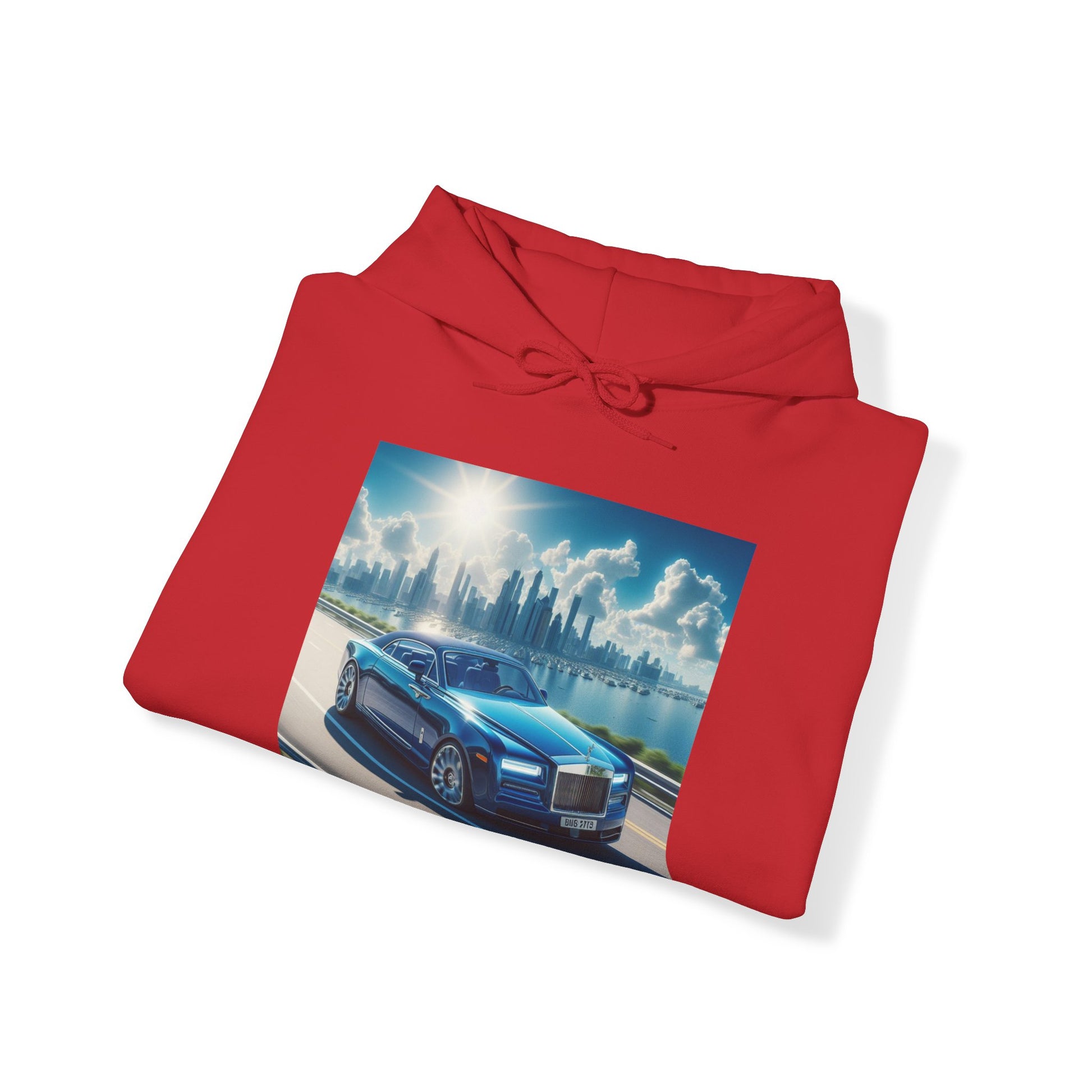 Blue Rolls Royce Hoodie Hoodie Printify