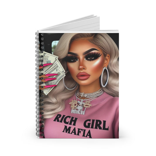 Rich Girl Mafia Spiral Notebook Paper products Printify