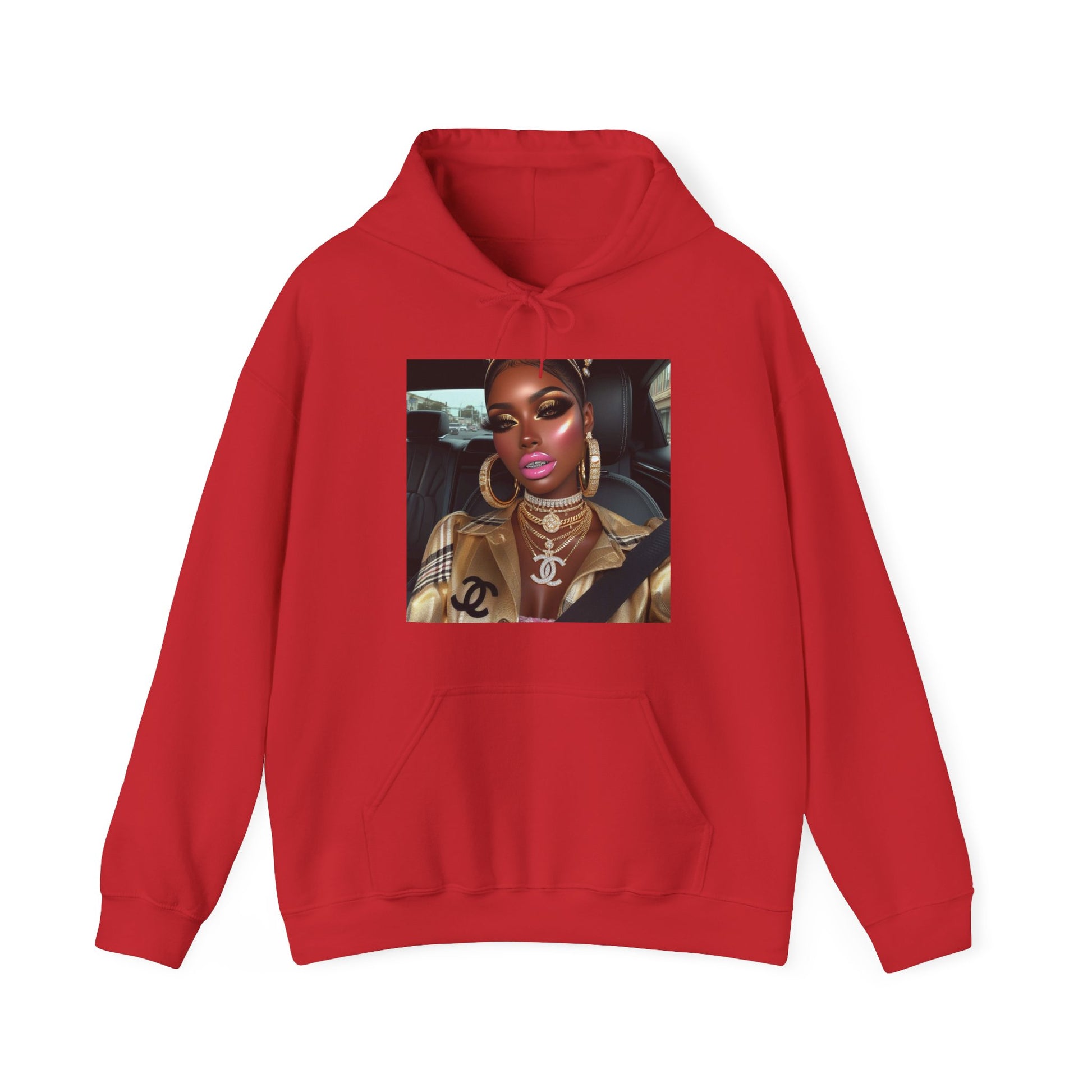 Car Beauty Hoodie Hoodie Printify Red S