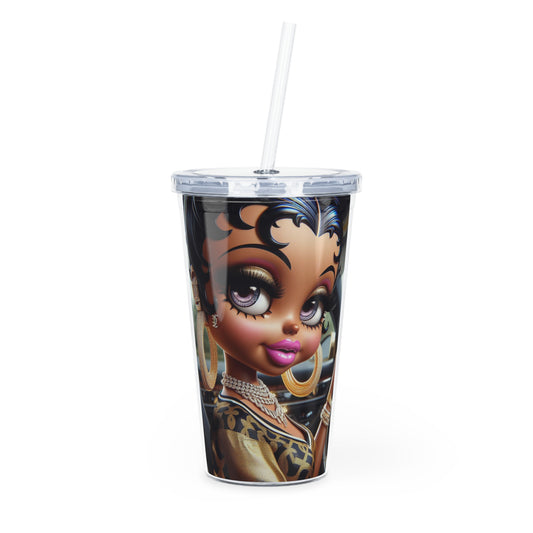 Betty Beauty Tumbler with Straw Mug Printify 20oz Transparent