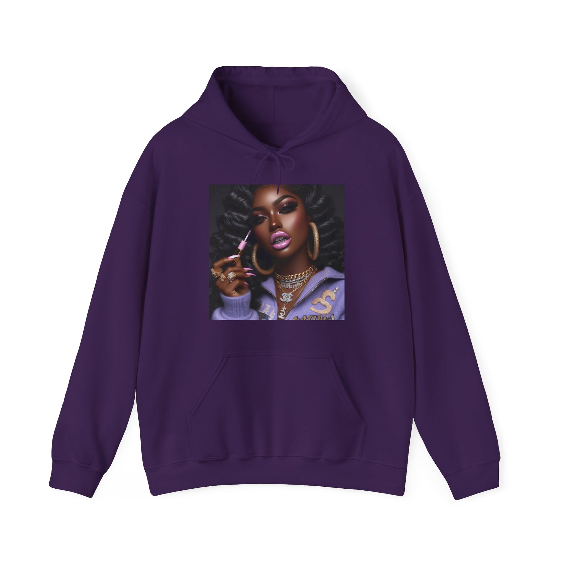 Gloss Up Hoodie Hoodie Printify Purple S