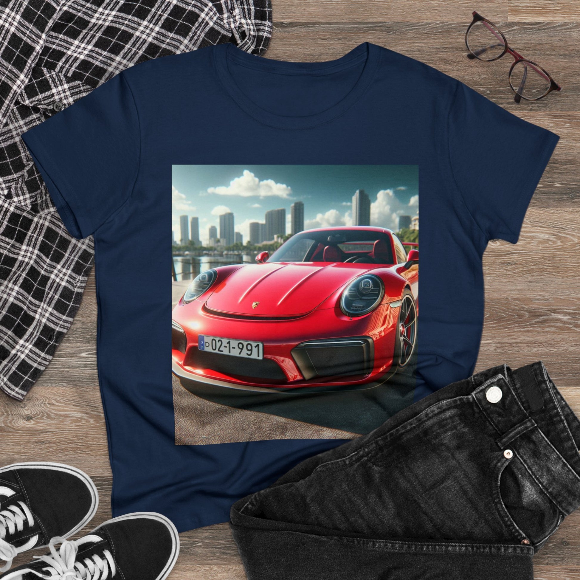 Red Porsche T-Shirt T-Shirt Printify