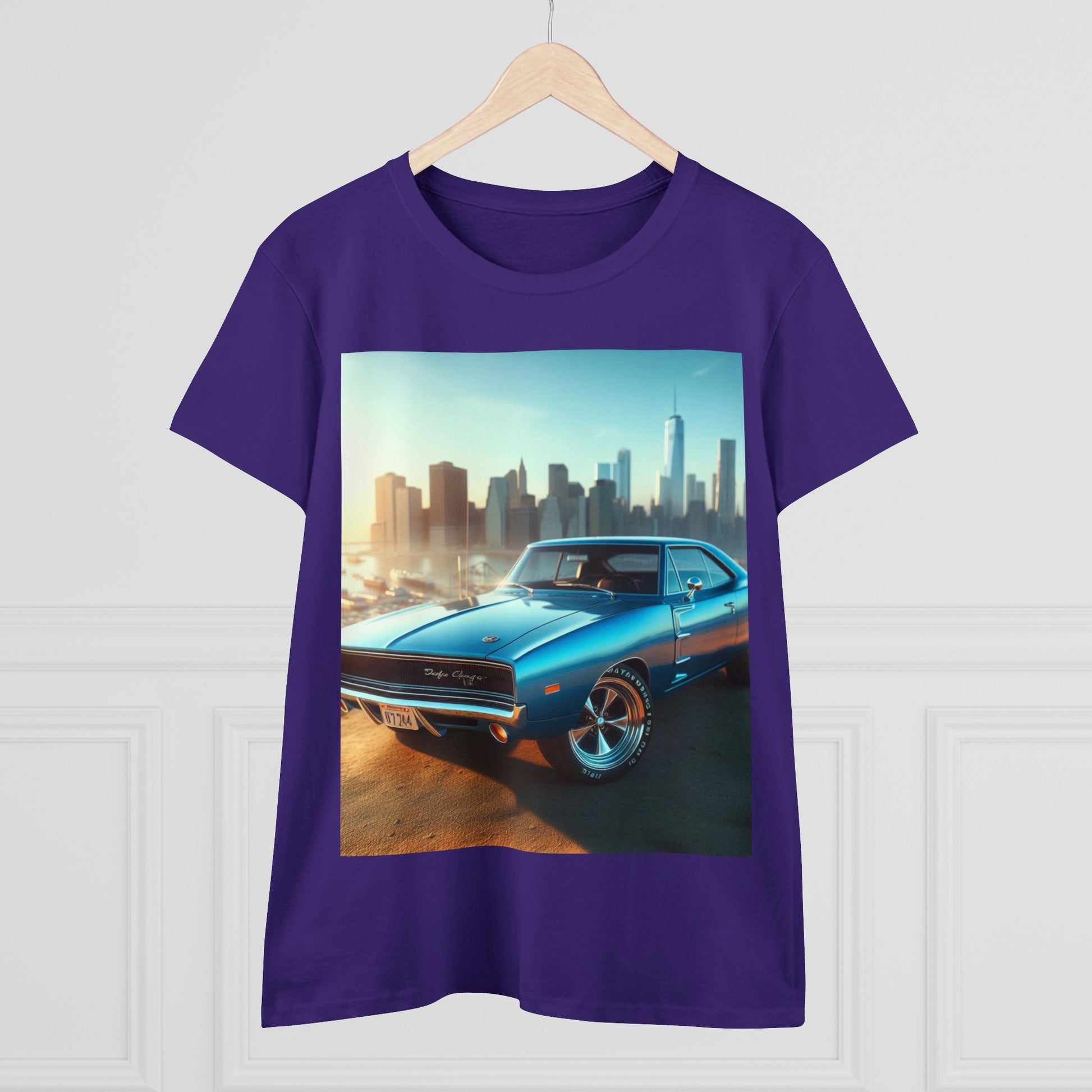 1970 Blue Dodge Charger T-Shirt T-Shirt Printify