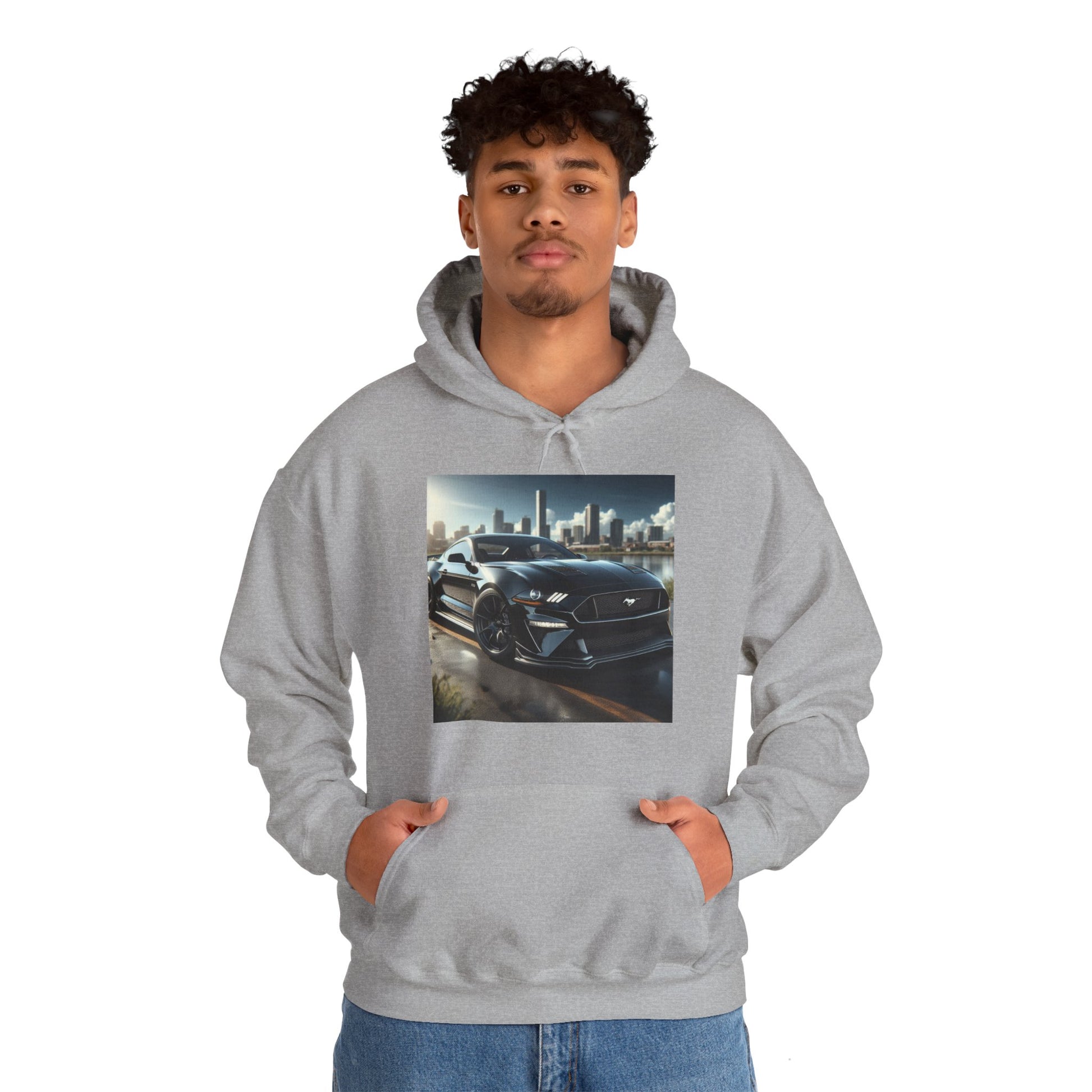 Black Mustang Hoodie Hoodie Printify