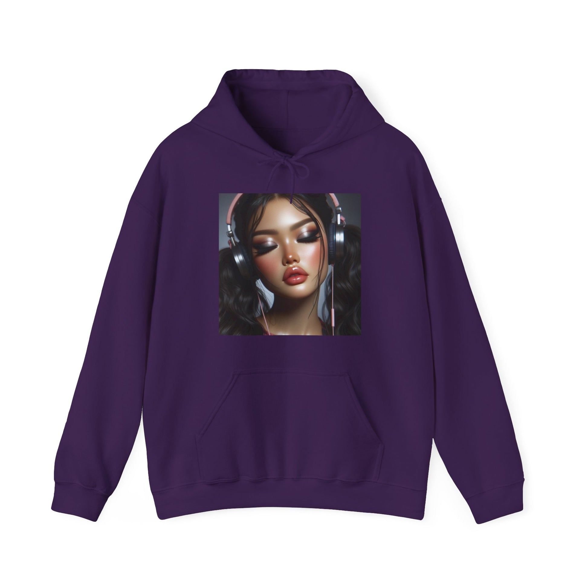 Music Vibes Hoodie Hoodie Printify Purple S