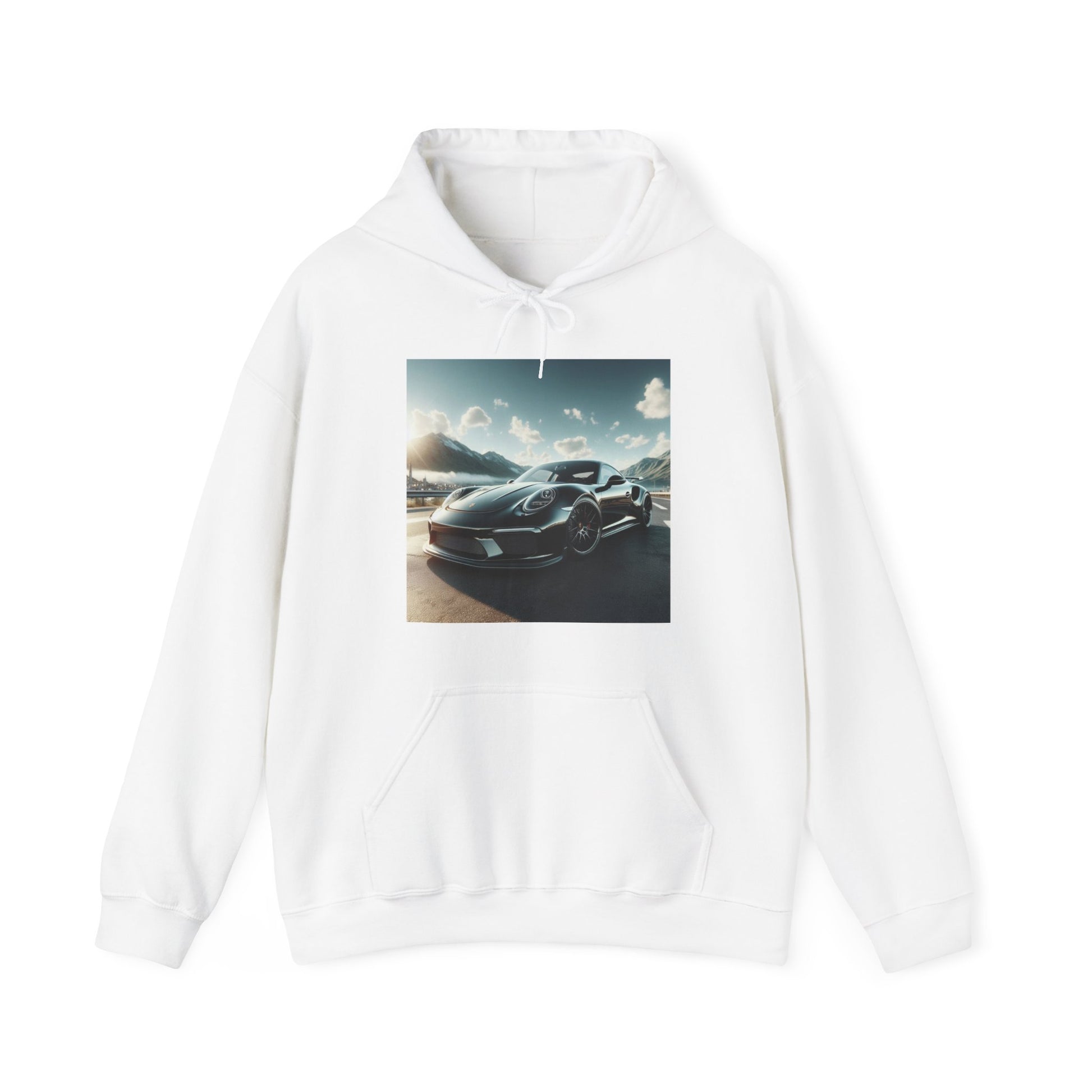 Black Porsche Hoodie Hoodie Printify White S