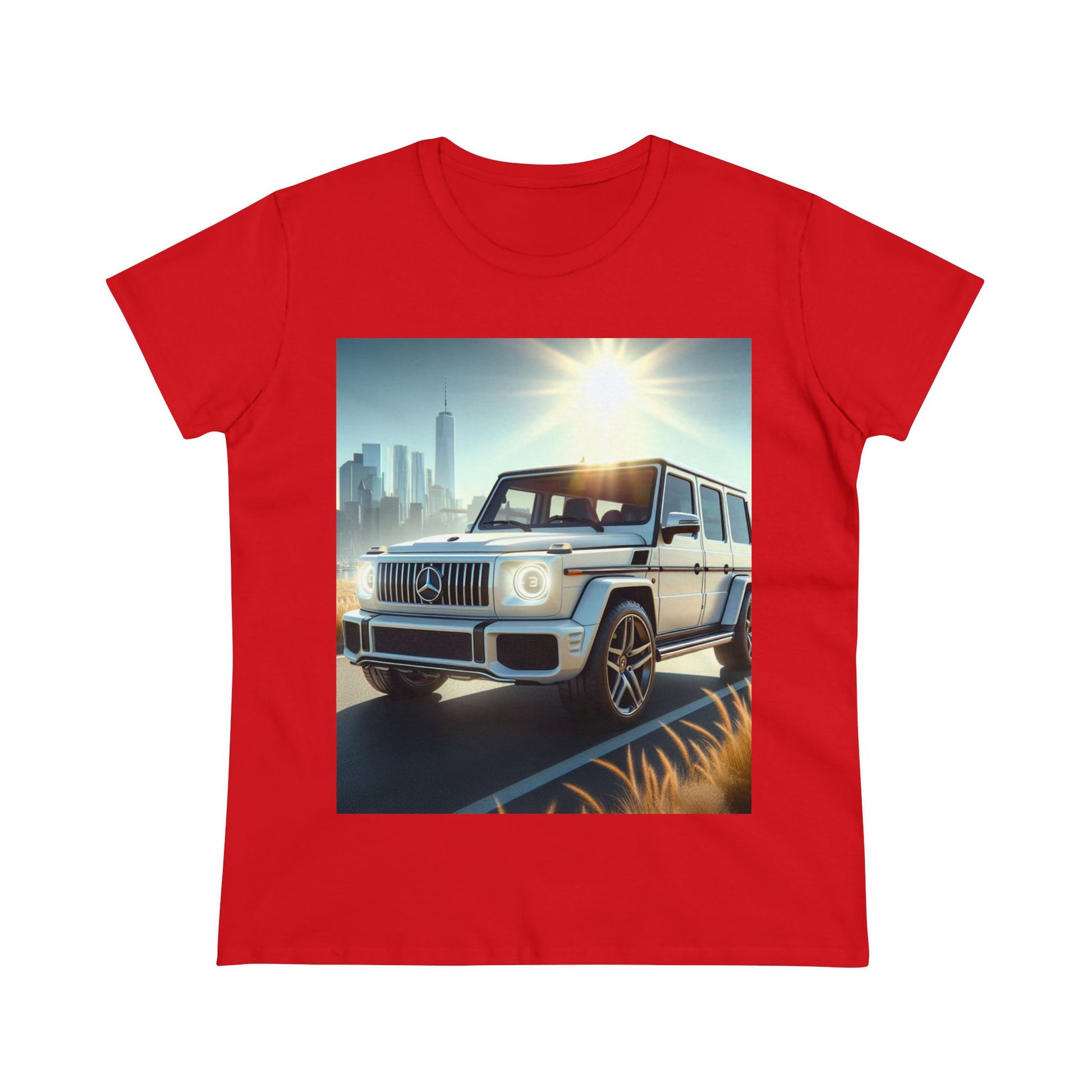 White G-Wagon T-Shirt T-Shirt Printify Red S