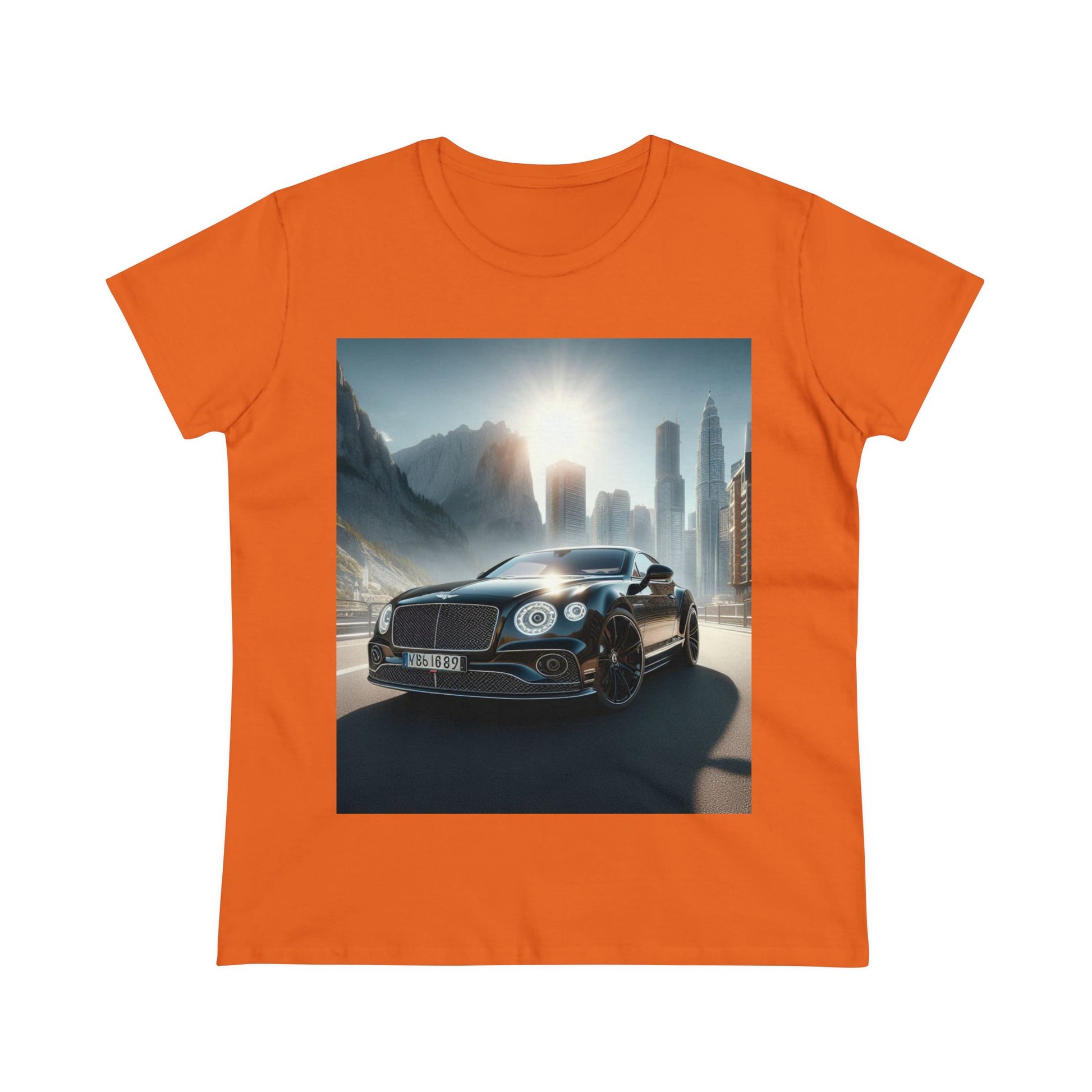 Black Bentley T-Shirt T-Shirt Printify Orange S