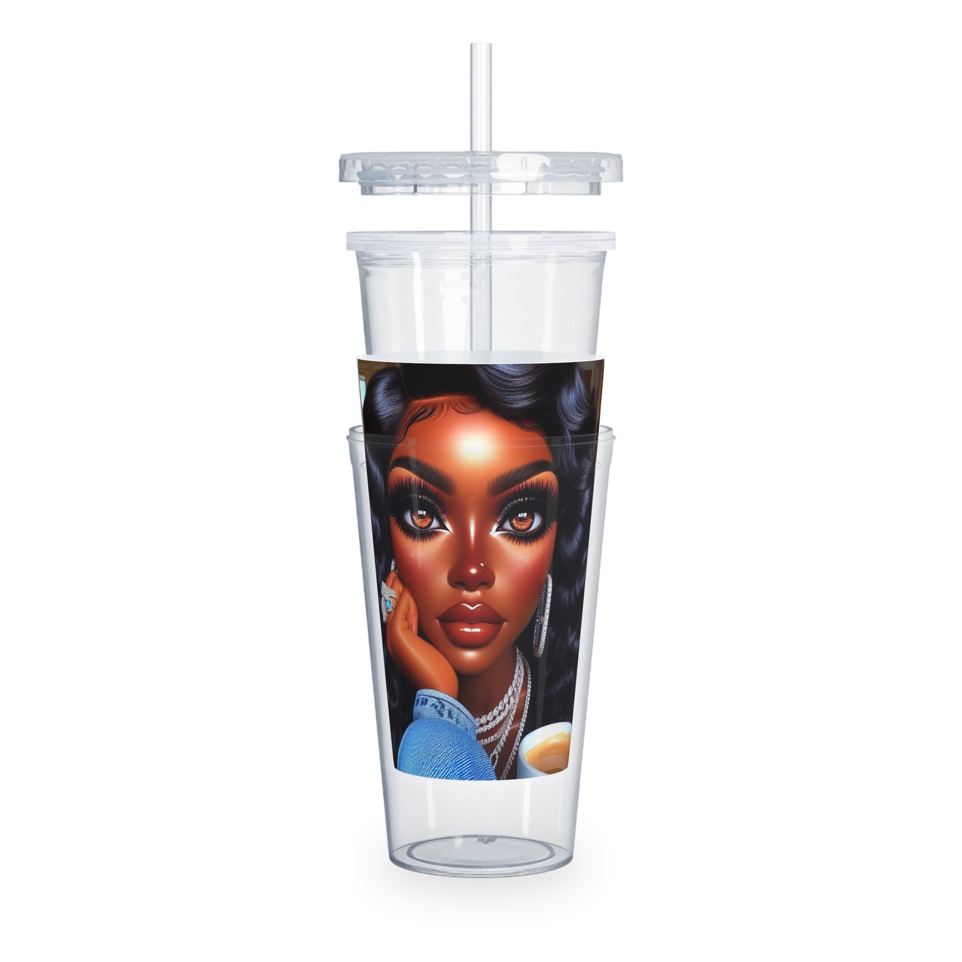 Coffee Break Tumbler with Straw Mug Printify