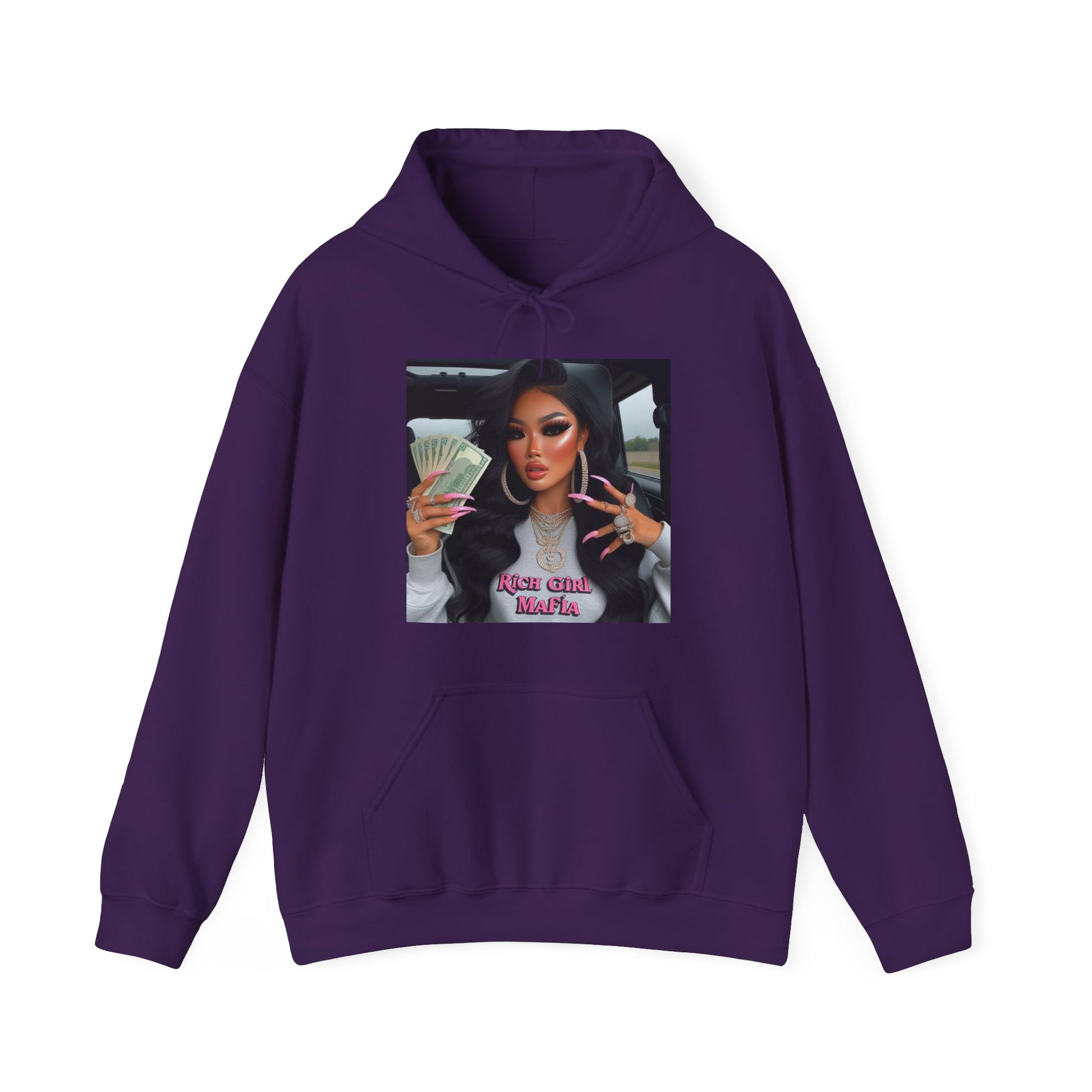 Rich Girl Mafia Hoodie Hoodie Printify Purple S