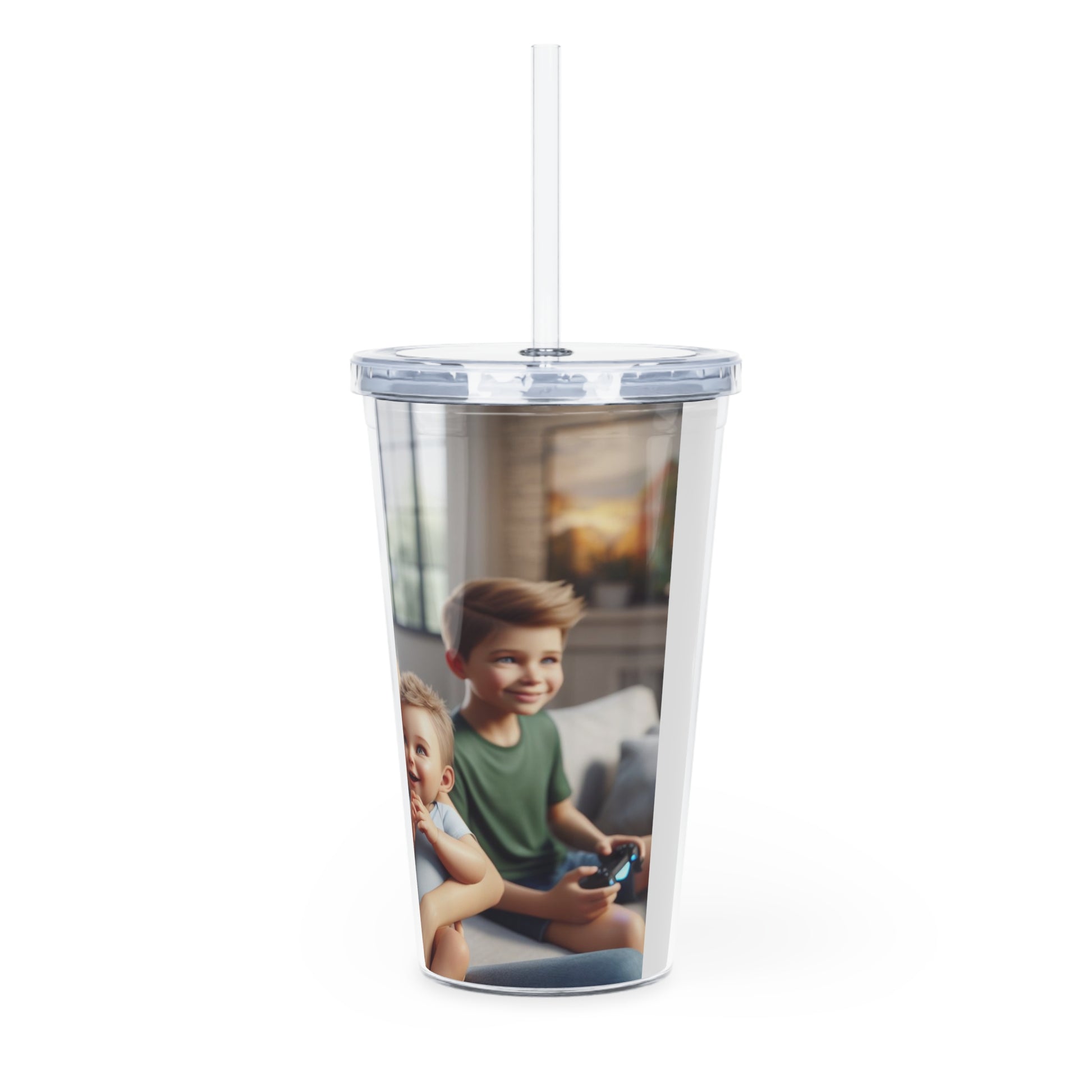 Family Time Tumbler with Straw Mug Printify
