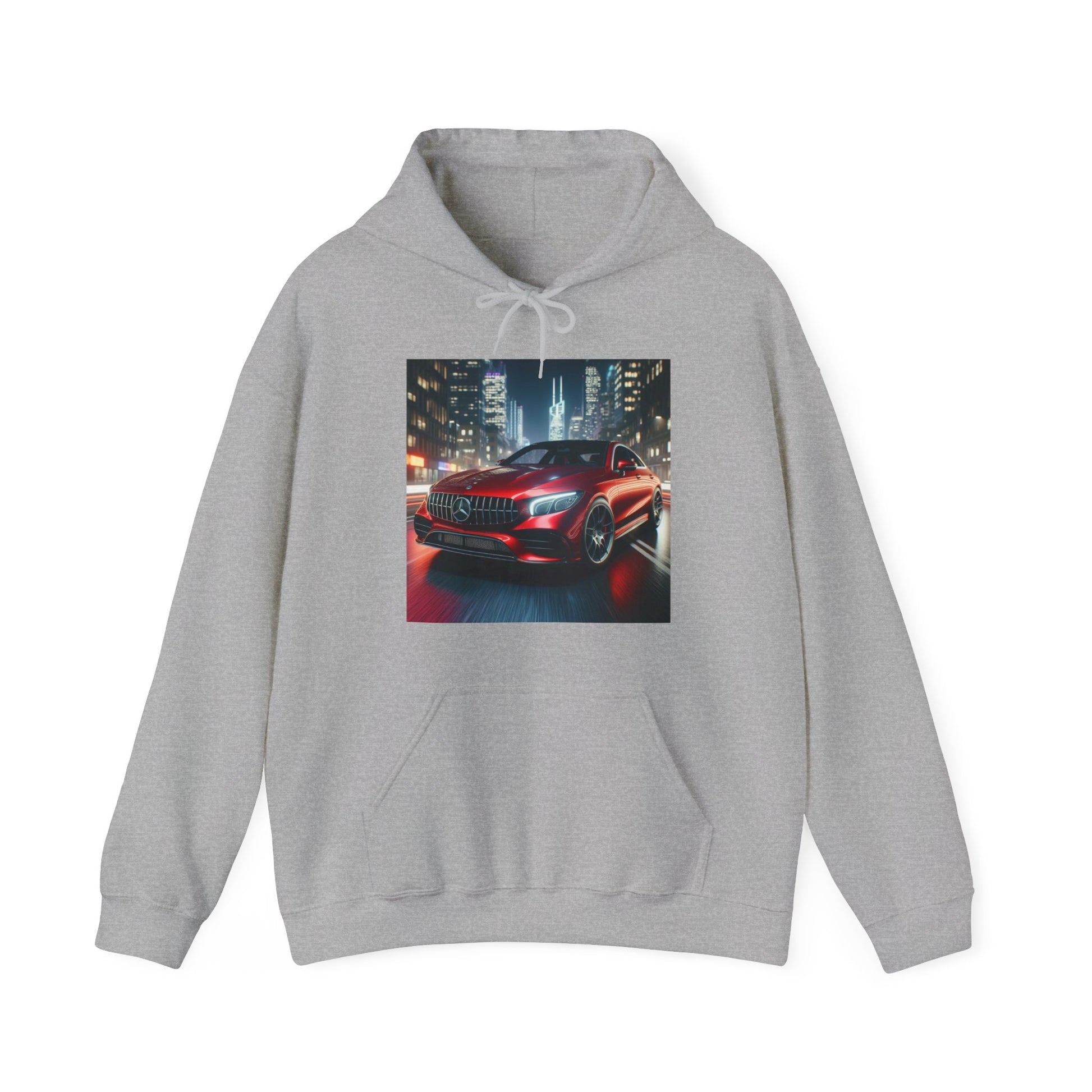 Red Mercedes Hoodie Hoodie Printify Sport Grey S