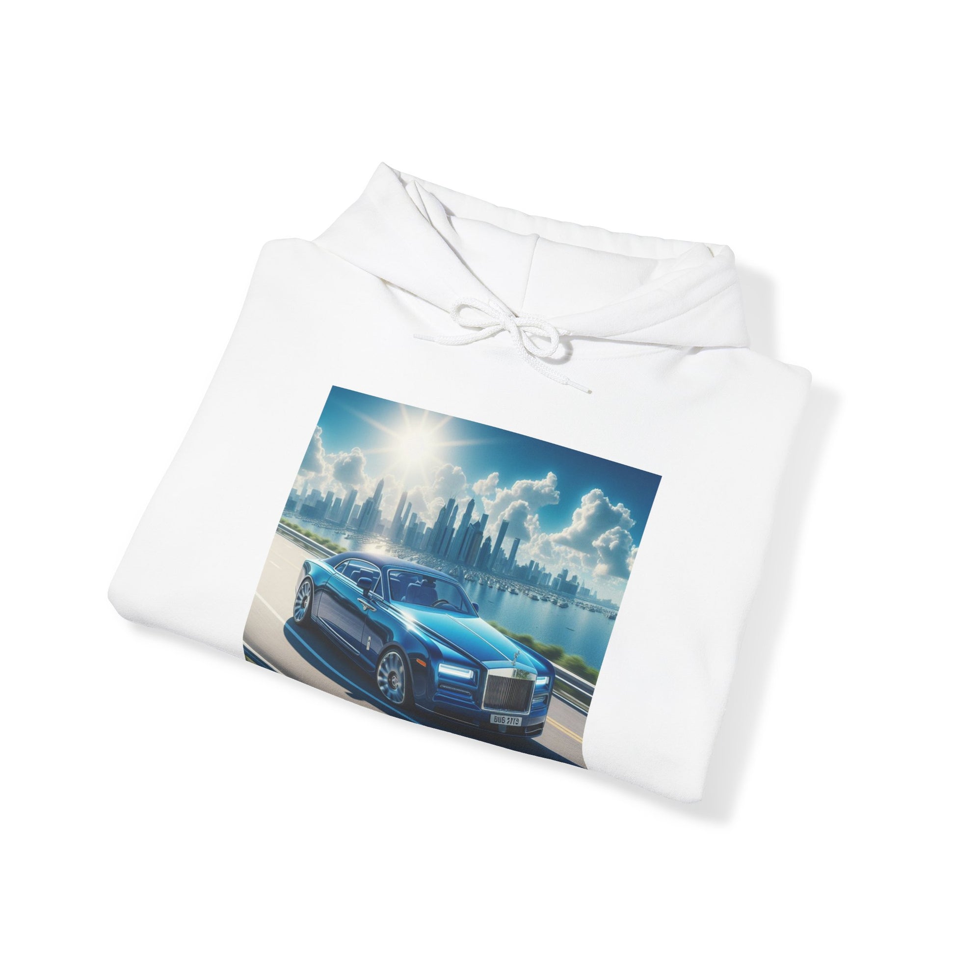 Blue Rolls Royce Hoodie Hoodie Printify