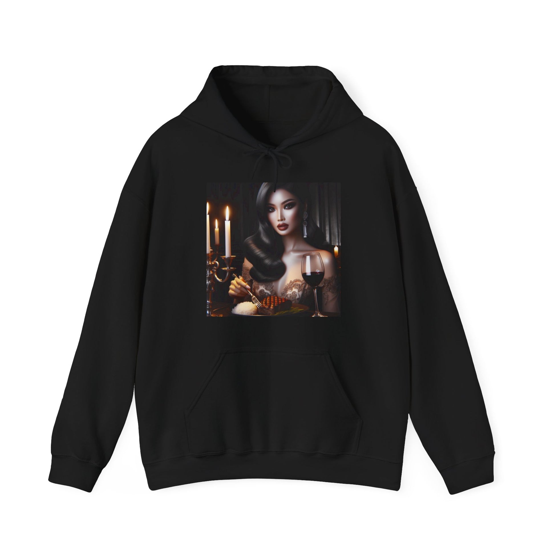 Elegant Meal Hoodie Hoodie Printify Black S