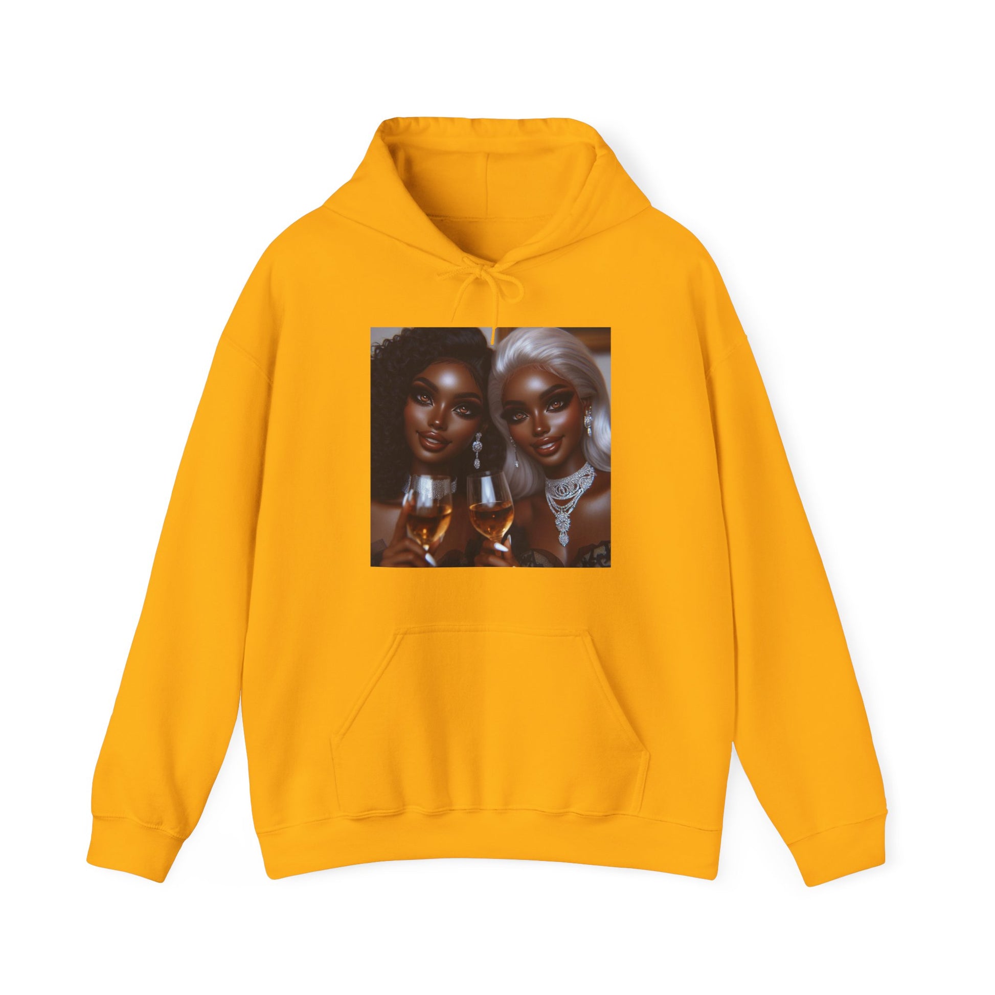 Cheers Hoodie Hoodie Printify Gold S