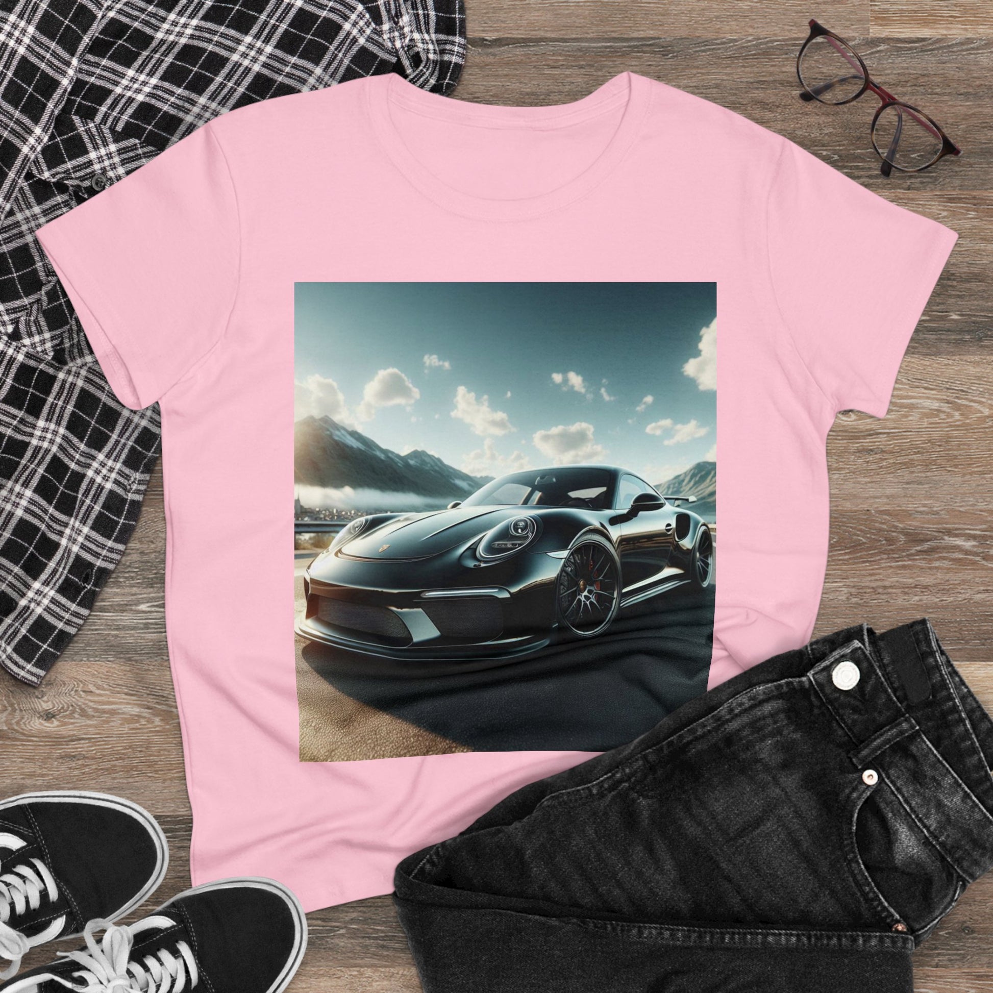 Black Porsche T-Shirt T-Shirt Printify