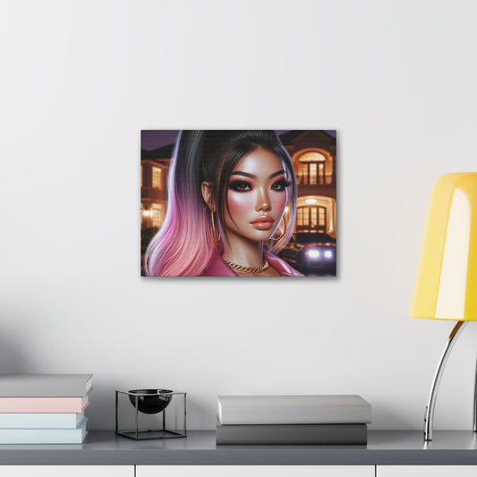 Pink at Night Canvas Canvas Printify 16″ x 12″ (Horizontal) 0.75''