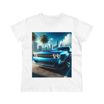 Blue Challenger T-Shirt T-Shirt Printify White S