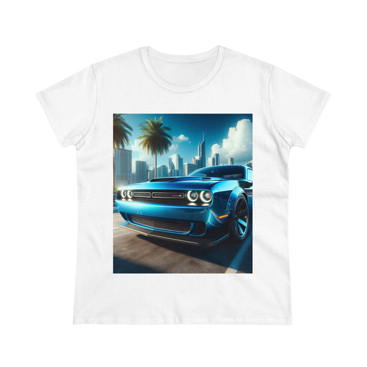 Blue Challenger T-Shirt T-Shirt Printify White S