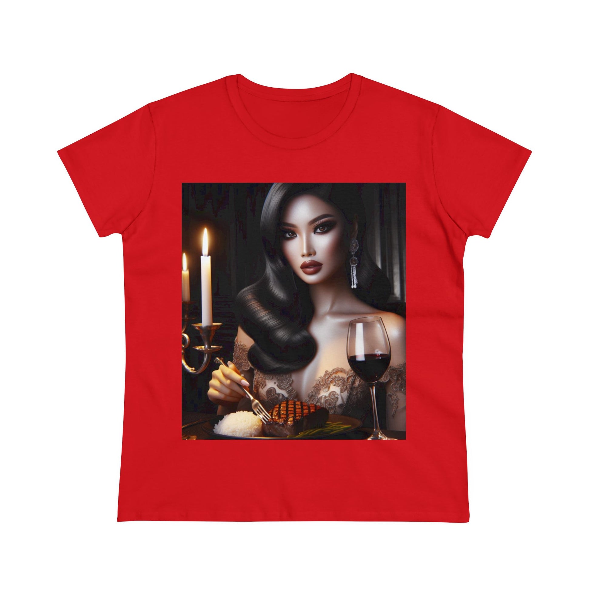 Elegant Meal T-Shirt T-Shirt Printify Red S
