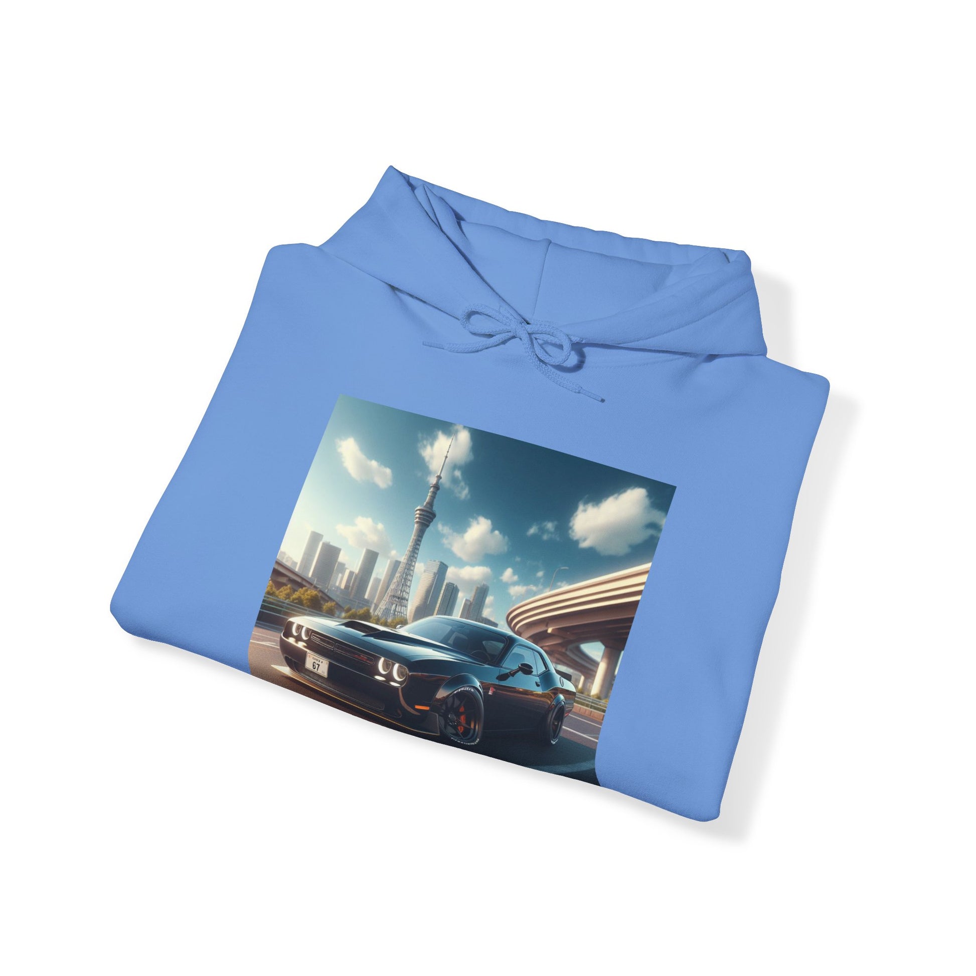 Black Challenger Hoodie Hoodie Printify