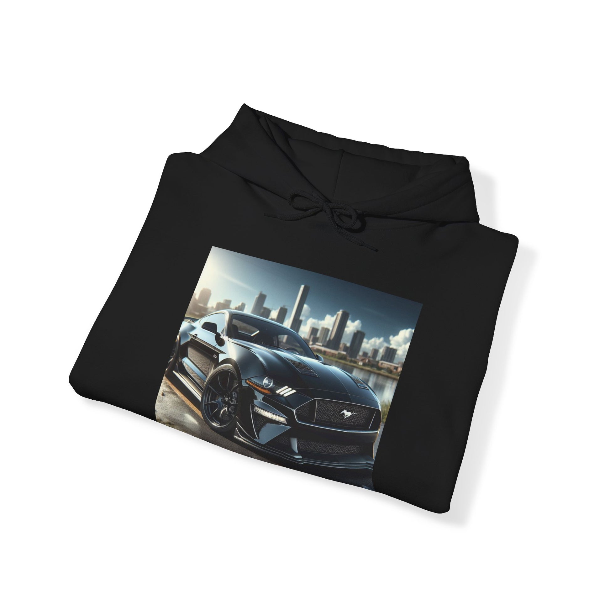 Black Mustang Hoodie Hoodie Printify