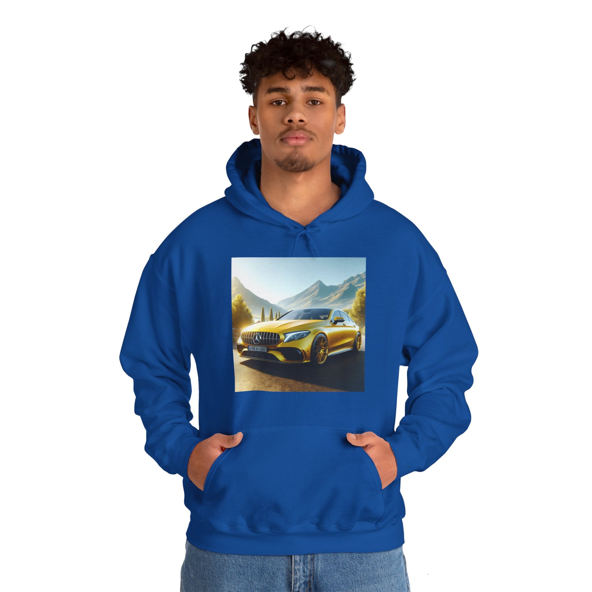Yellow Mercedes Hoodie Hoodie Printify