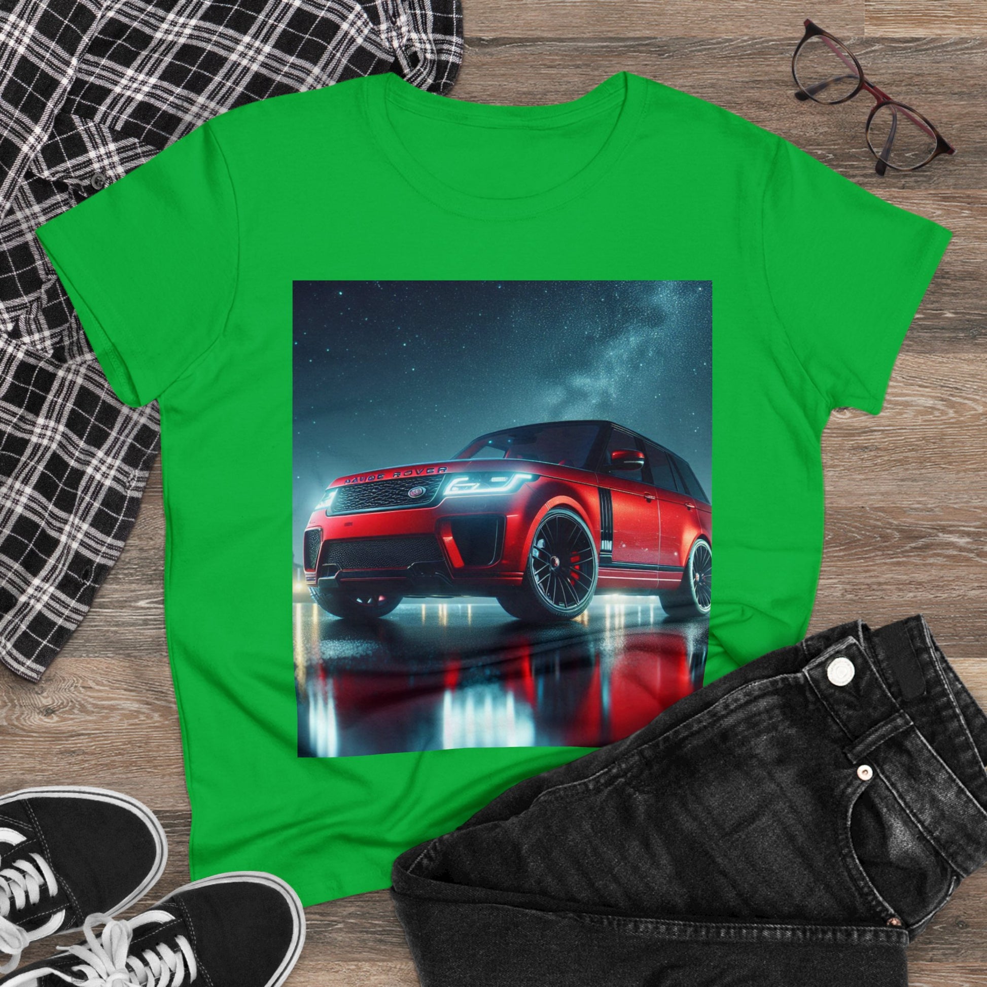Red Range Rover T-Shirt T-Shirt Printify