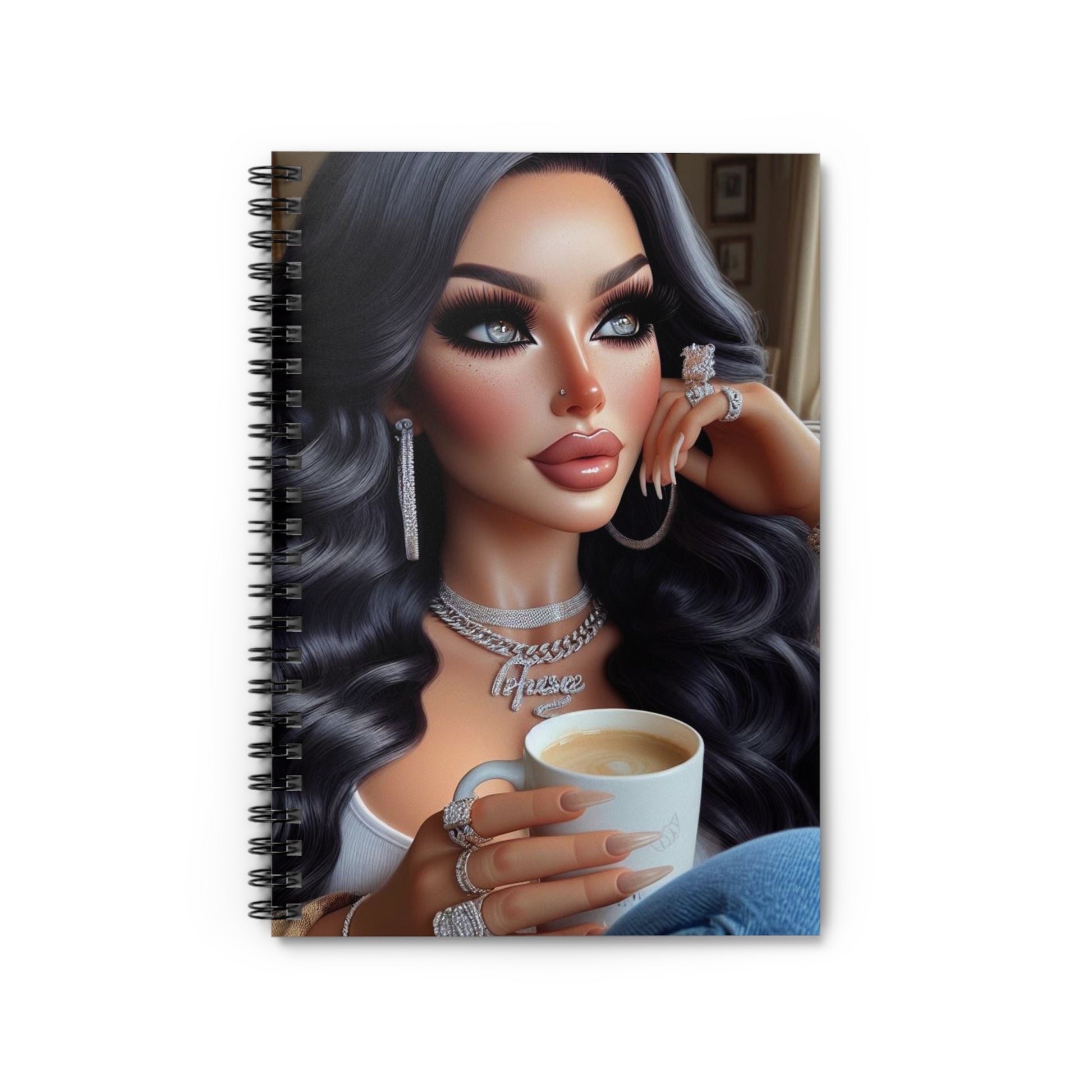 Coffee Break Spiral Notebook Paper products Printify One Size