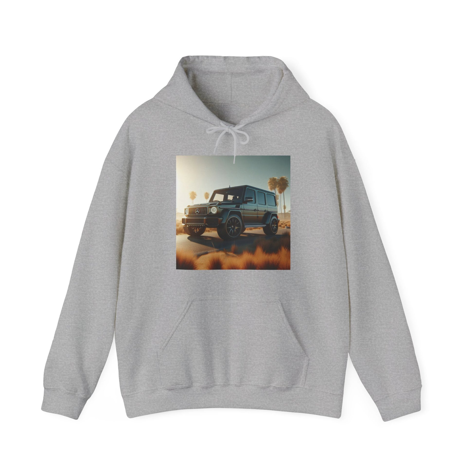 Black G-Wagon Hoodie Hoodie Printify Sport Grey S
