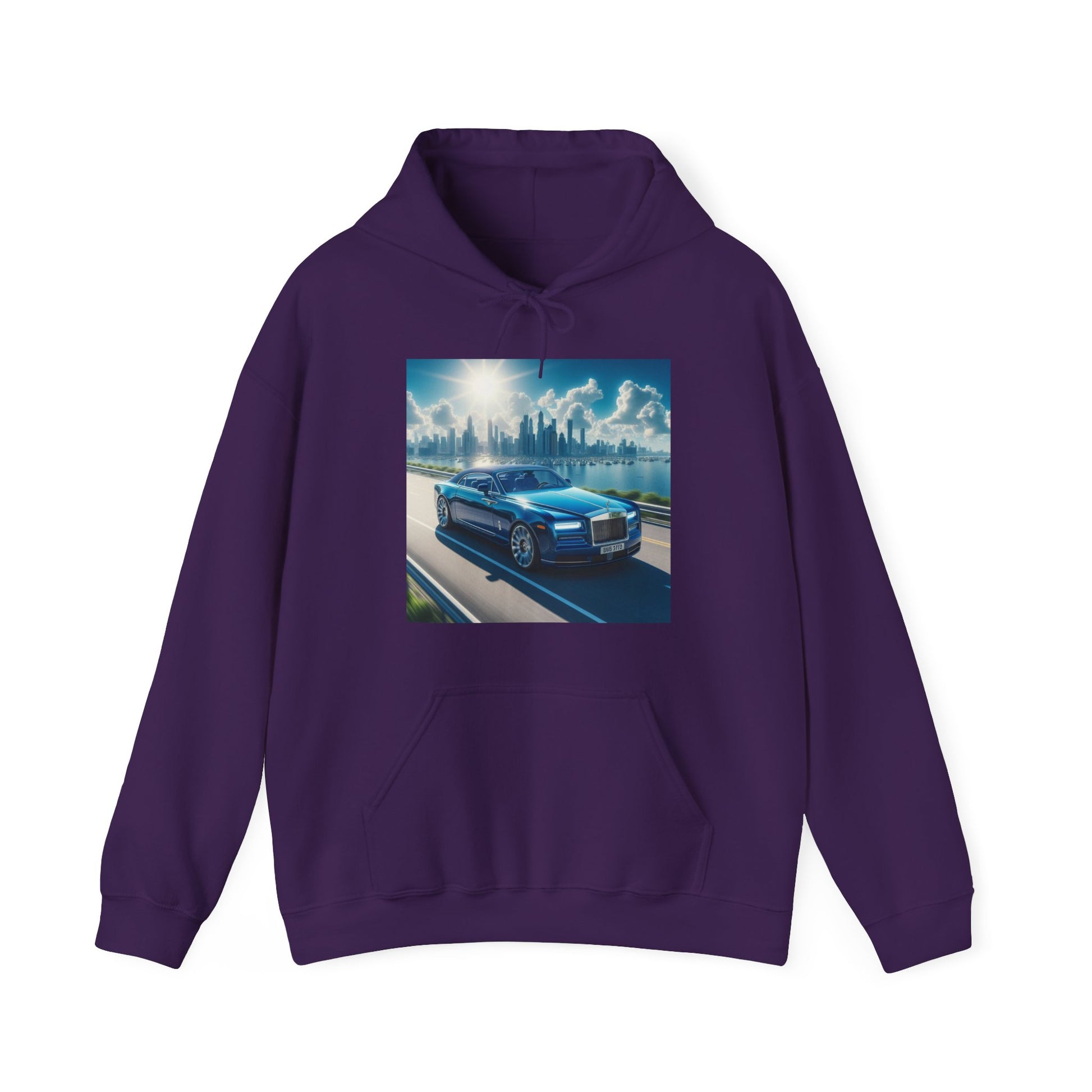 Blue Rolls Royce Hoodie Hoodie Printify Purple S