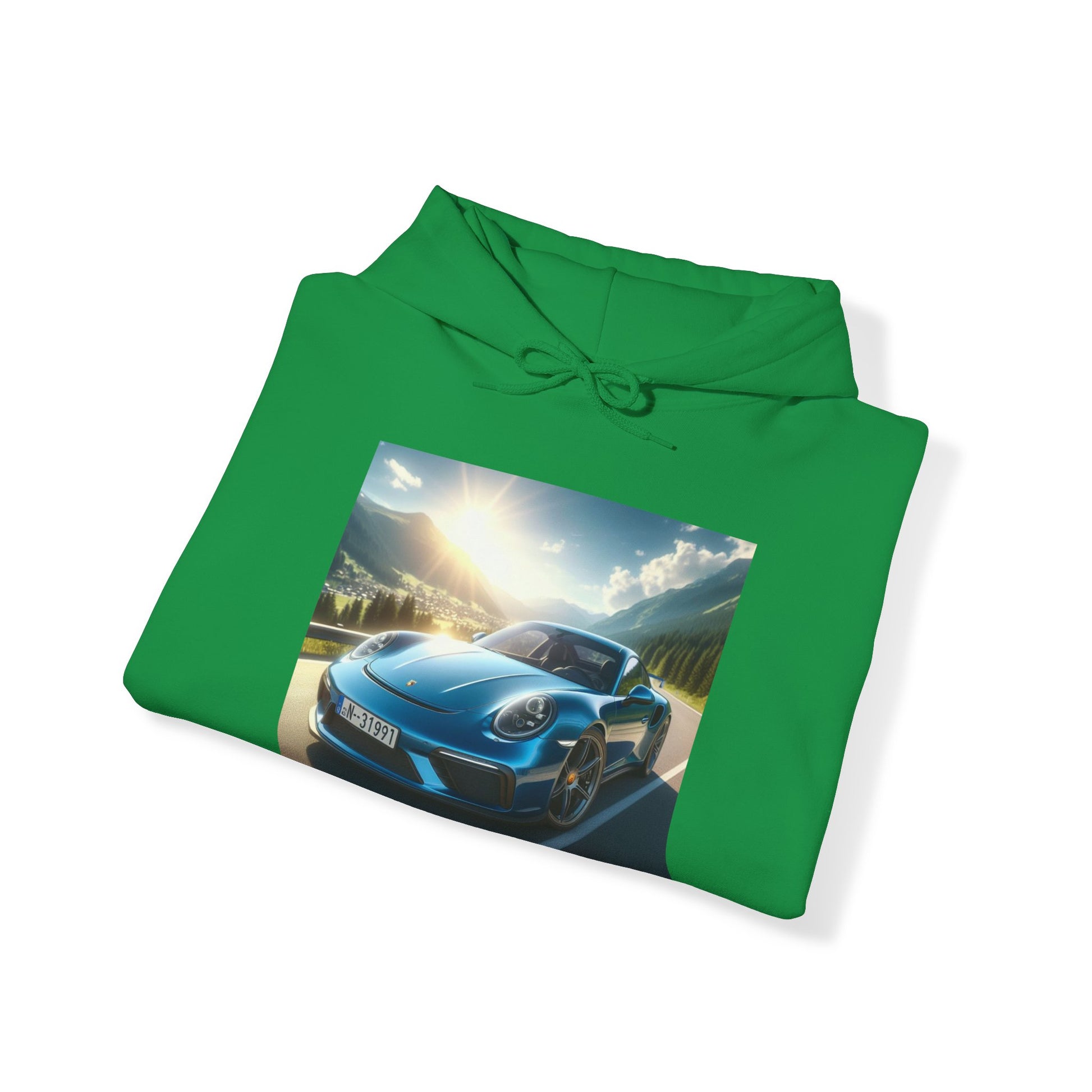 Blue Porsche Hoodie Hoodie Printify
