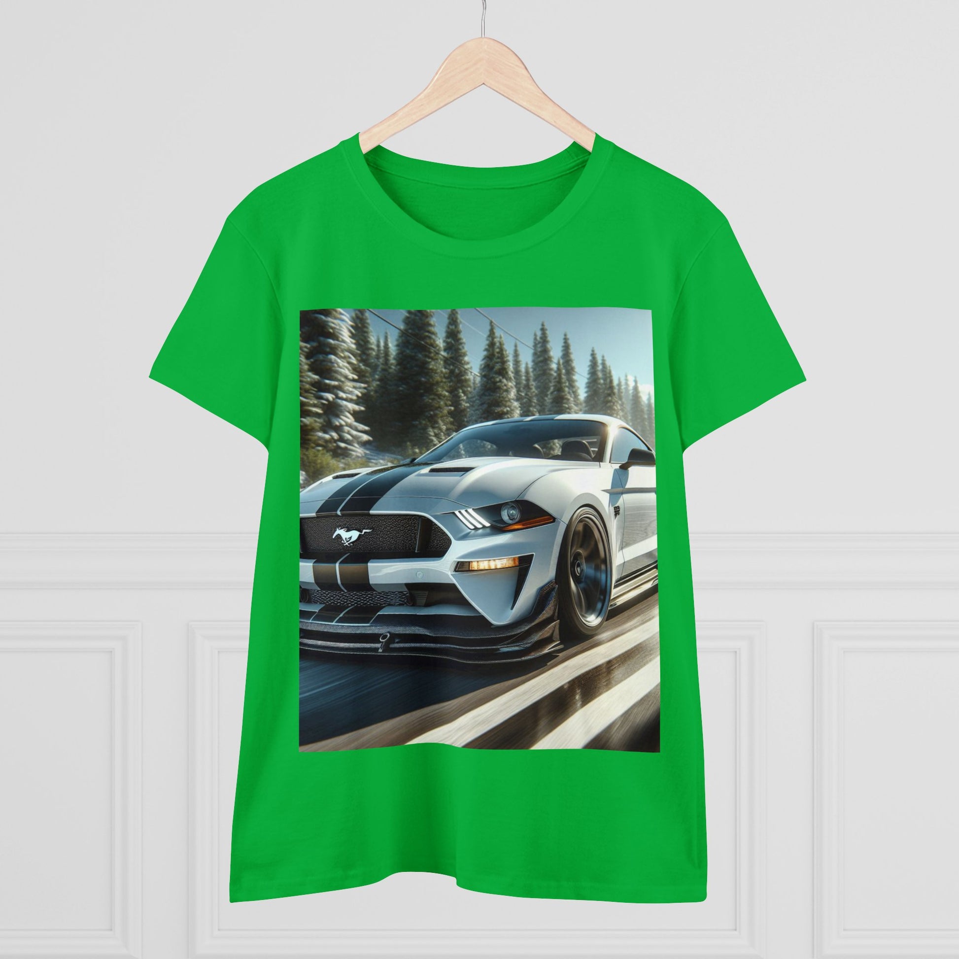 White Mustang T-Shirt T-Shirt Printify