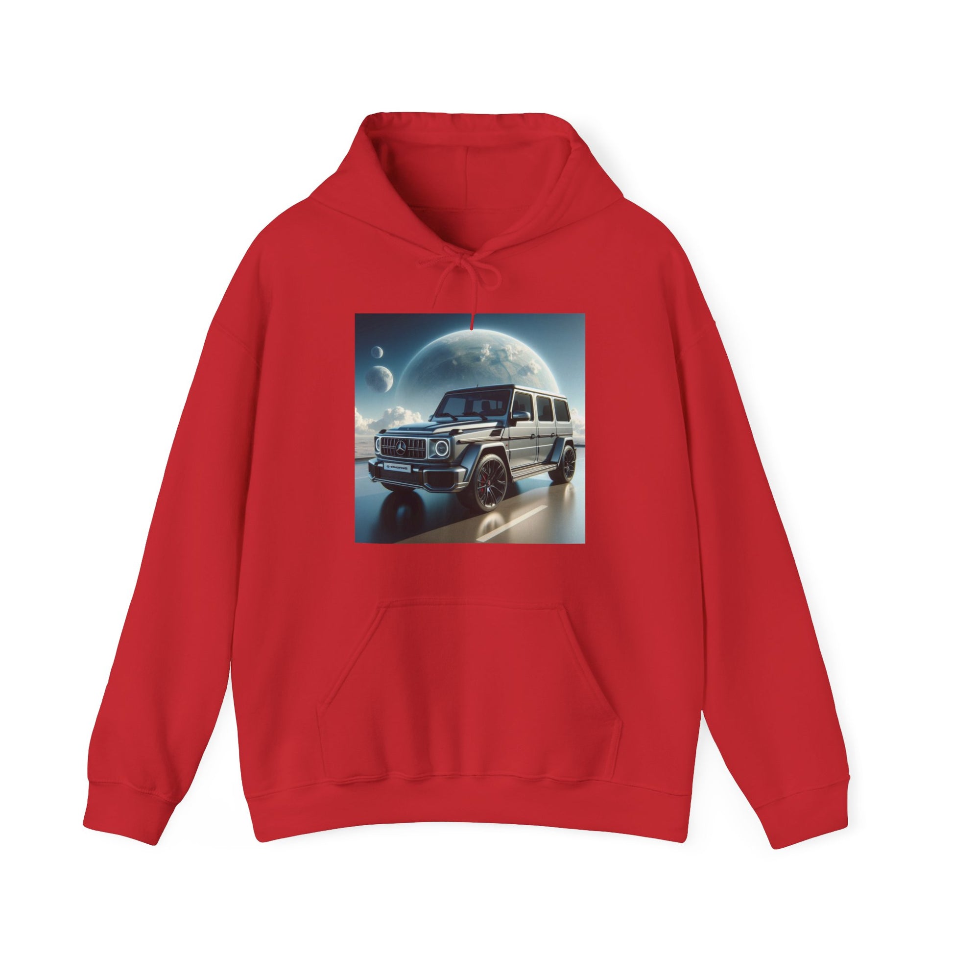 Silver G-Wagon Hoodie Hoodie Printify Red S