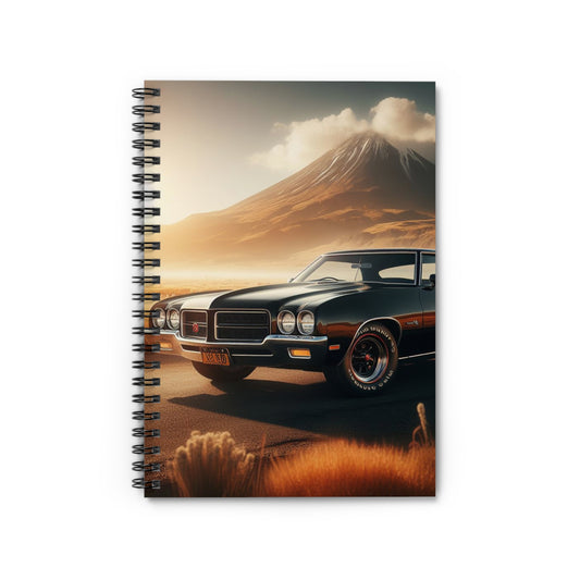 1972 Black Buick Gran Sport Spiral Notebook Paper products Printify One Size