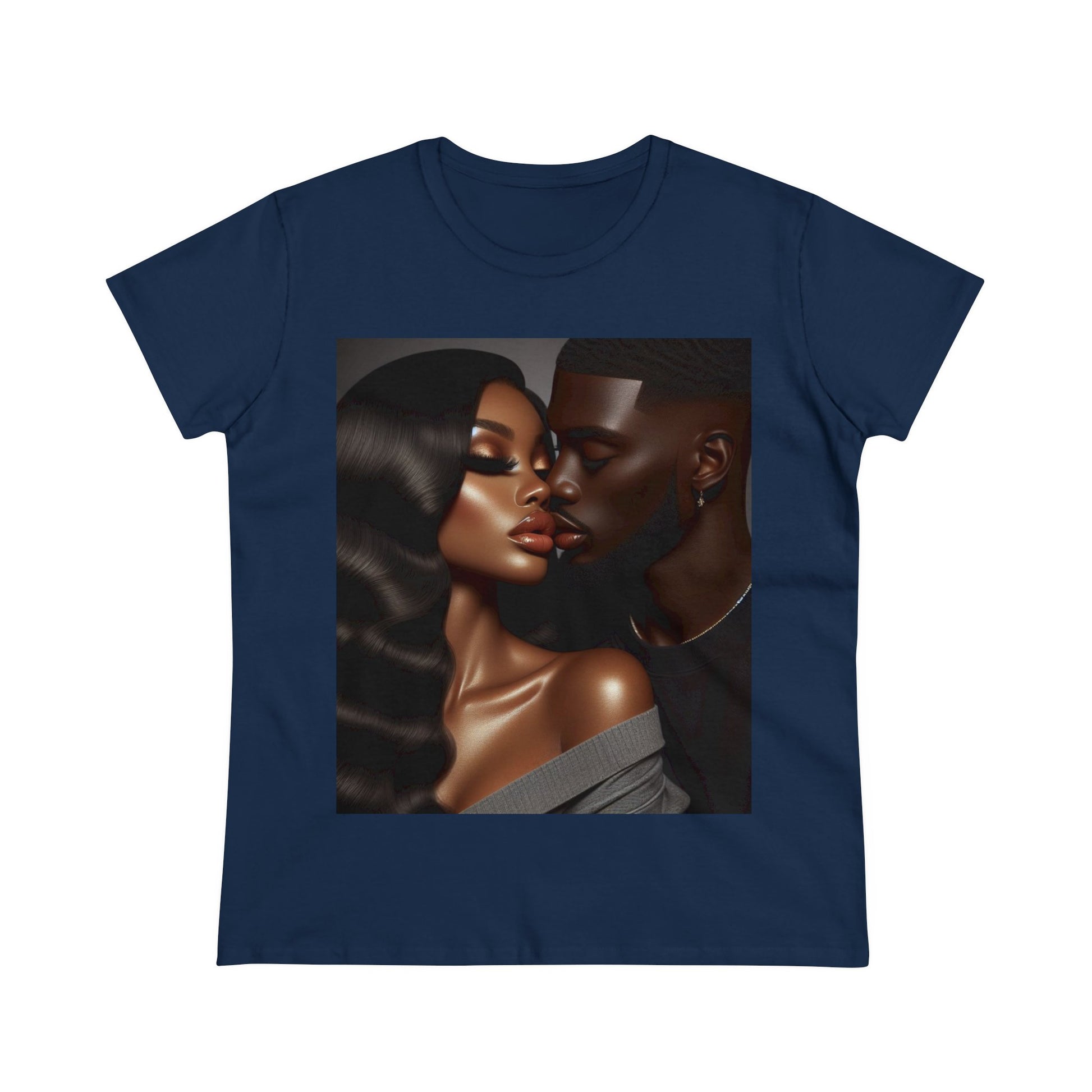 Kiss Me T-Shirt T-Shirt Printify Navy S