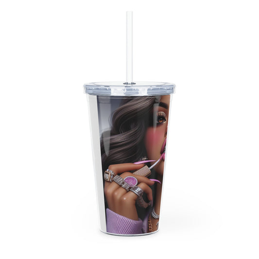 Gloss Up Tumbler with Straw Mug Printify
