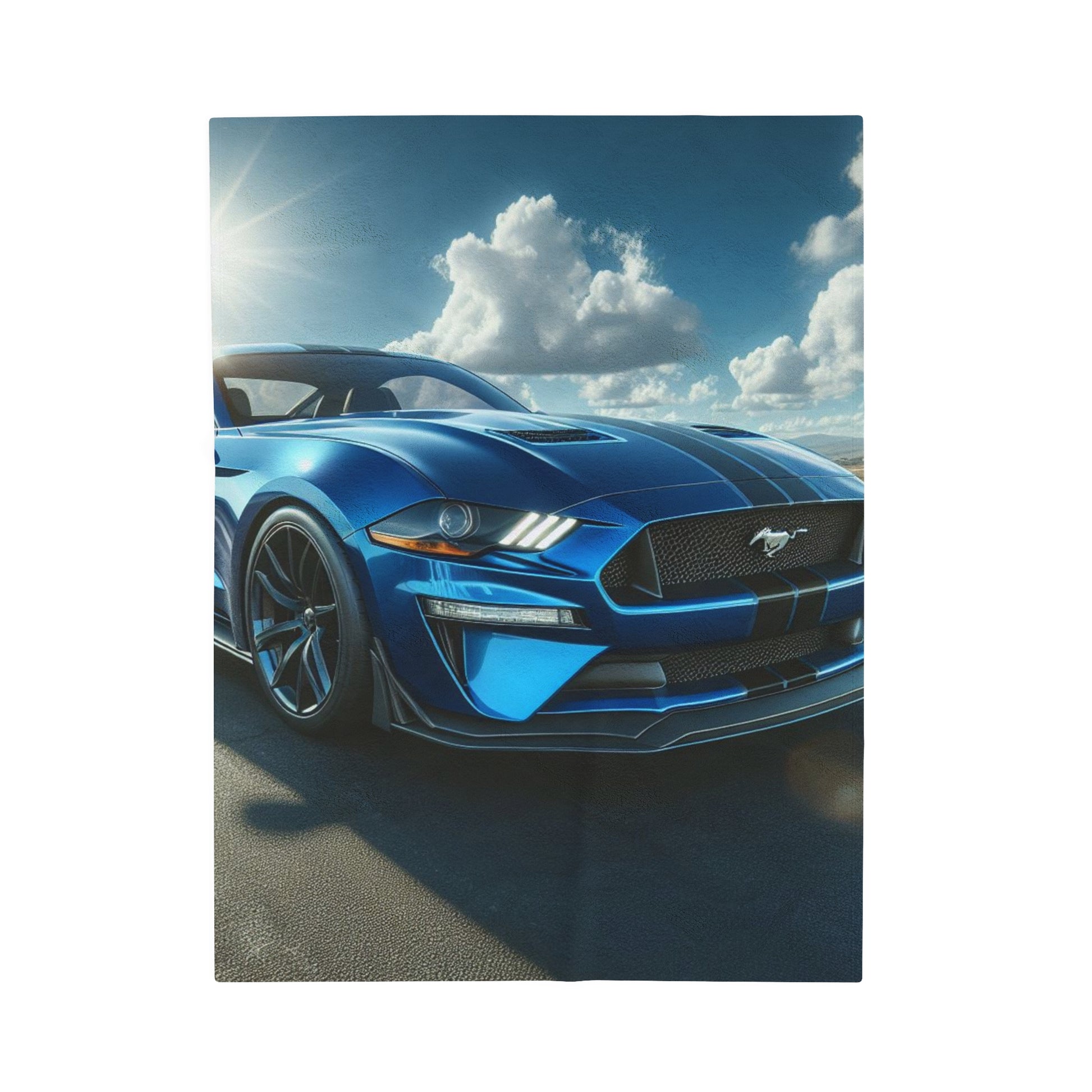 Blue Mustang Plush Blanket All Over Prints Printify 30" × 40"