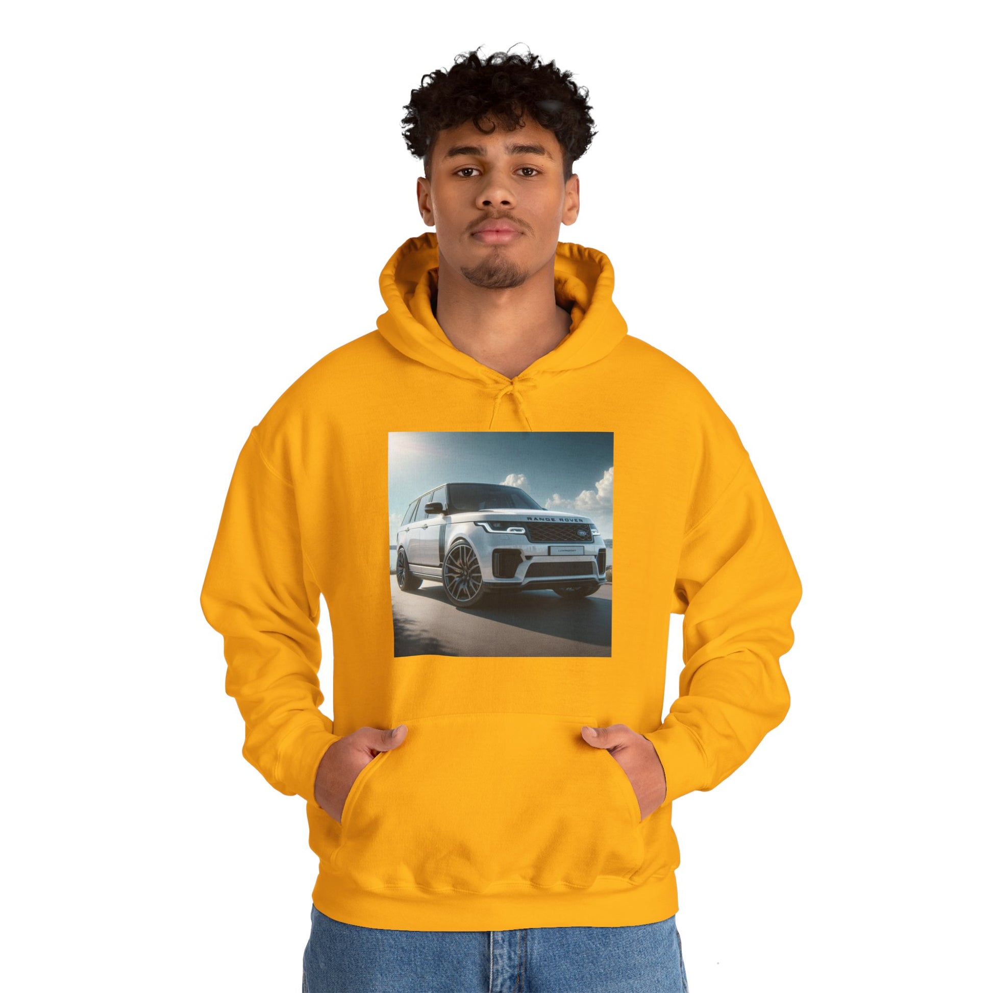 White Range Rover Hoodie Hoodie Printify