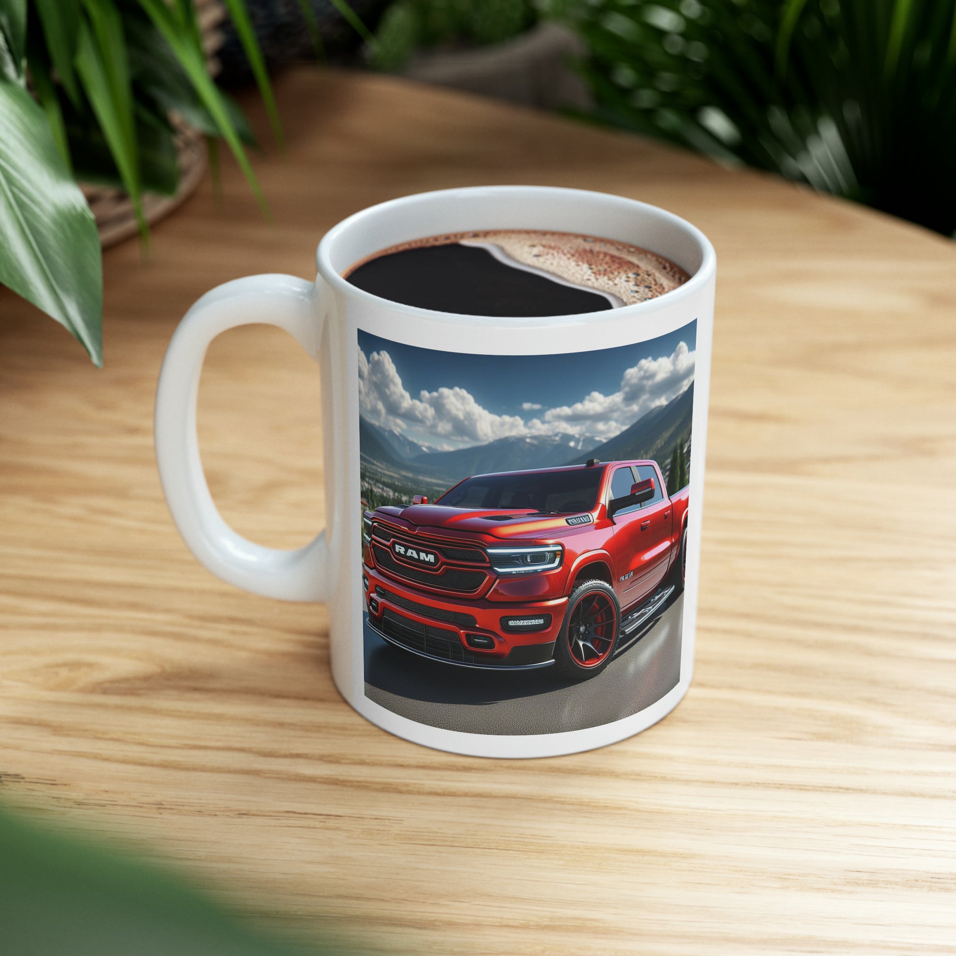 Red Dodge Ram Mug Mug Printify