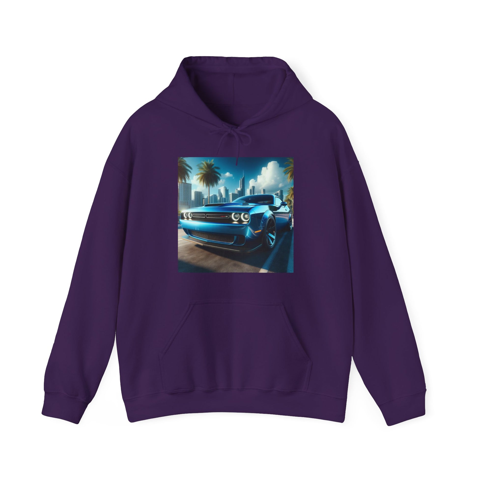 Blue Challenger Hoodie Hoodie Printify Purple S