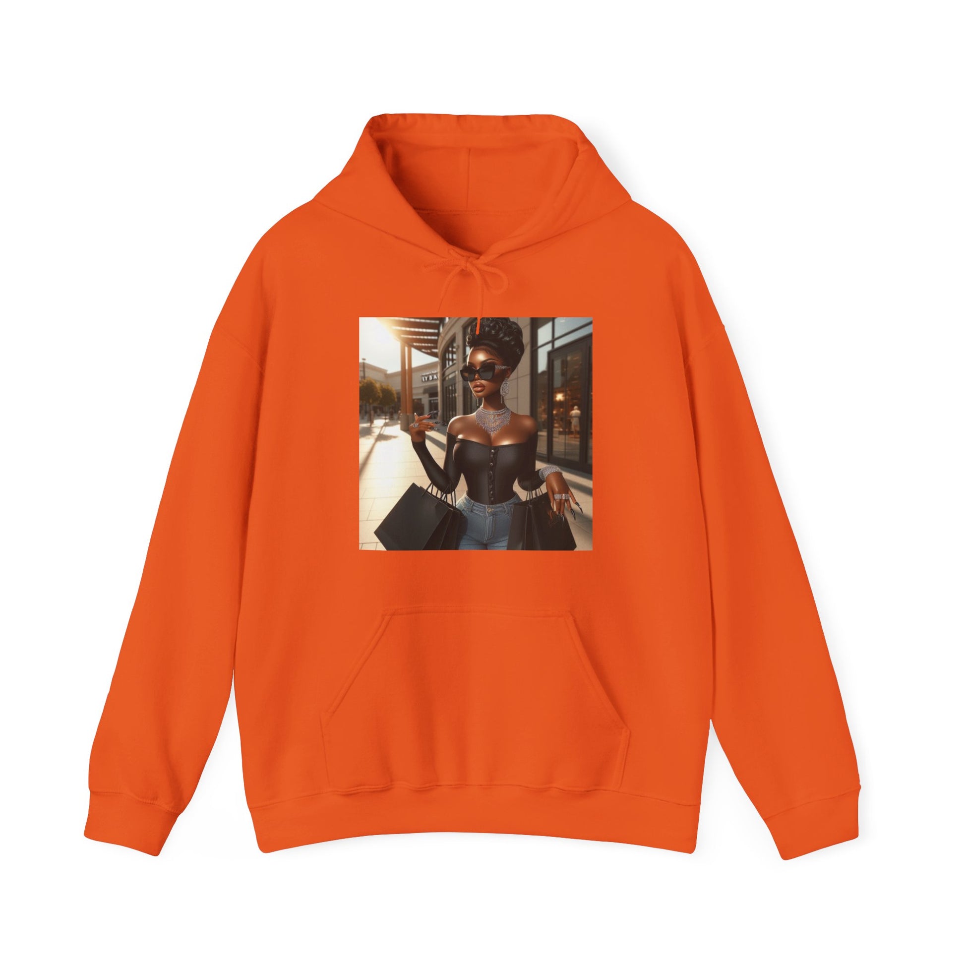 Let's Shop Hoodie Hoodie Printify Orange S