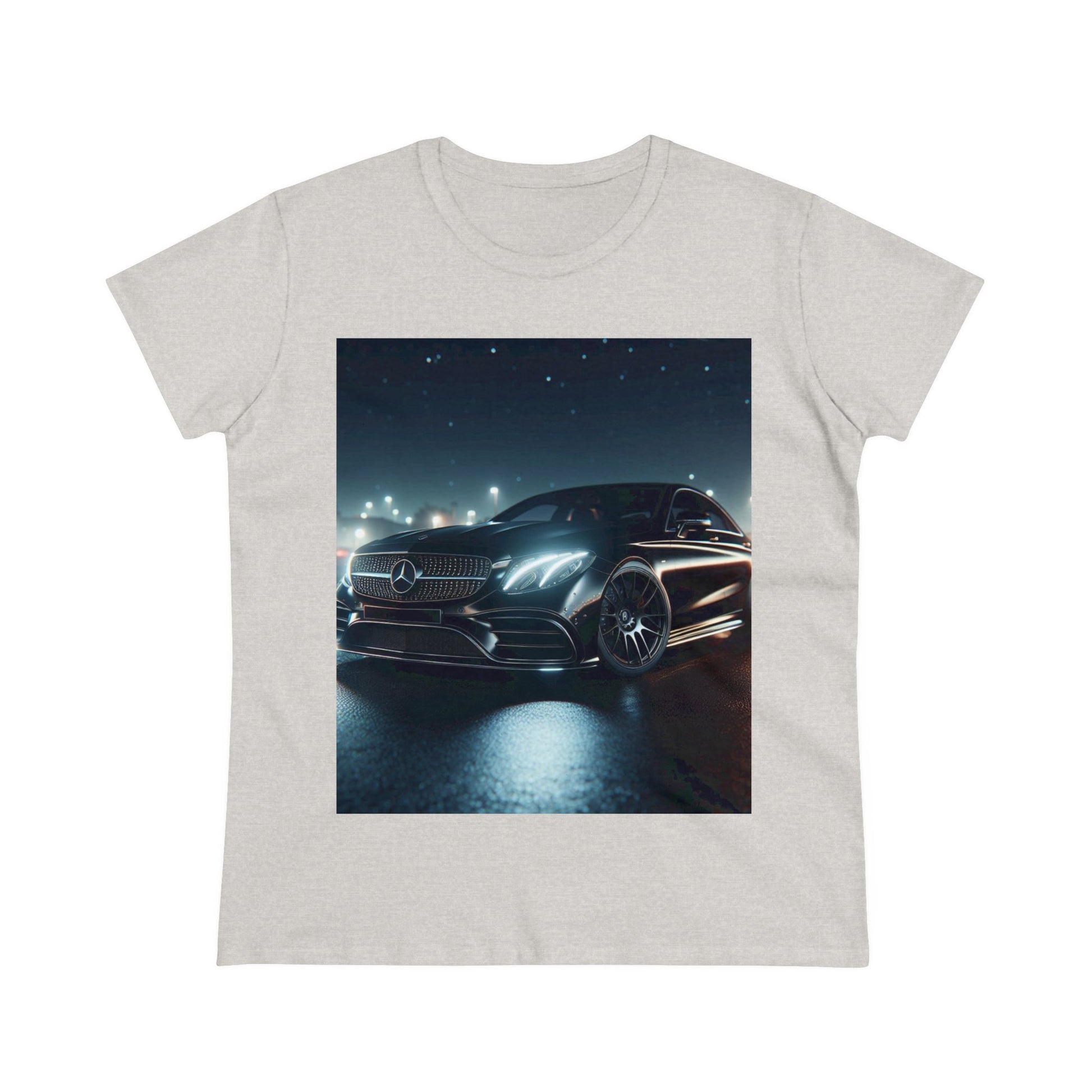 Black Mercedes T-Shirt T-Shirt Printify Ash S